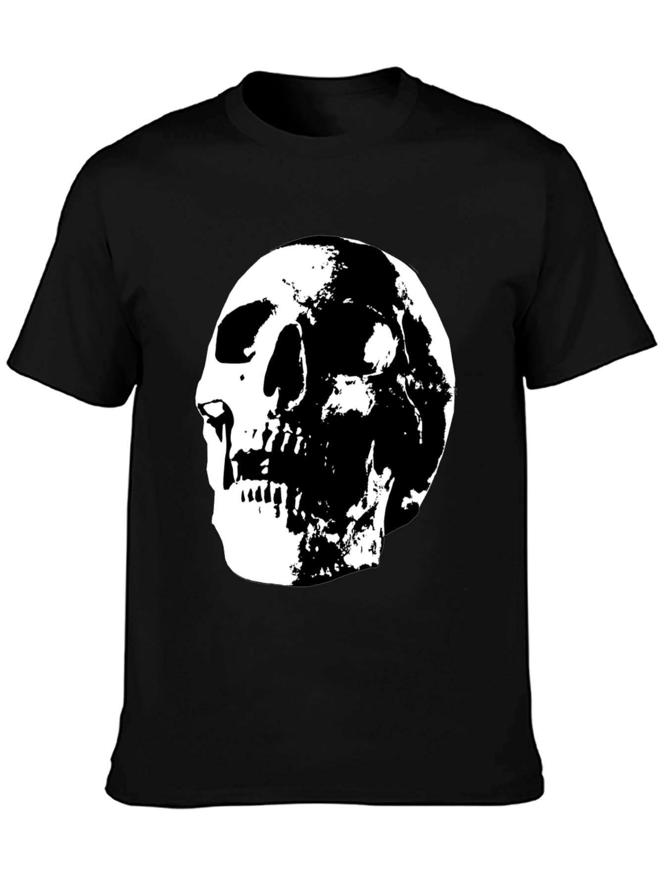 Skull Graphic Black T-Shirt - Edgy Style