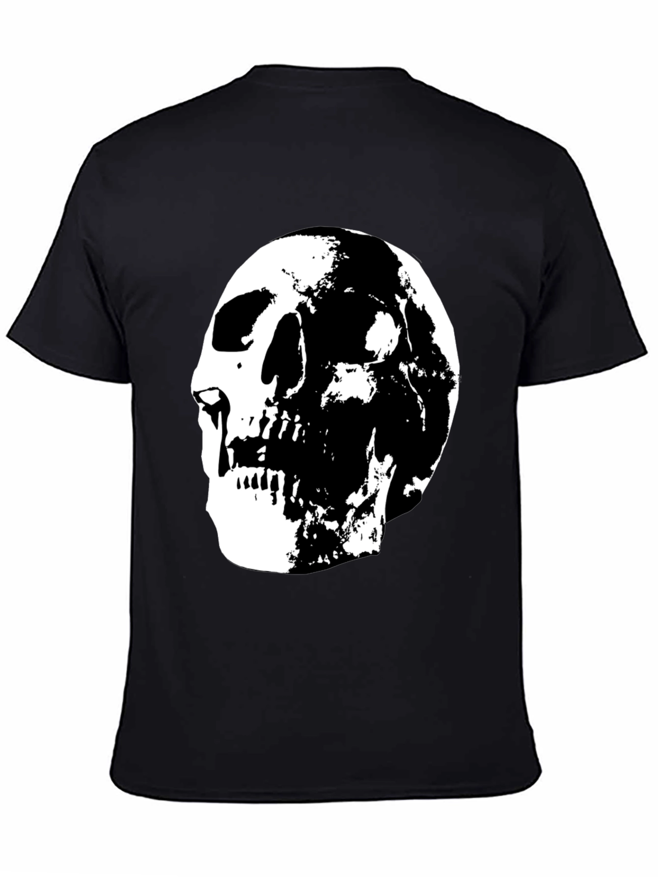 Skull Graphic Black T-Shirt - Edgy Style