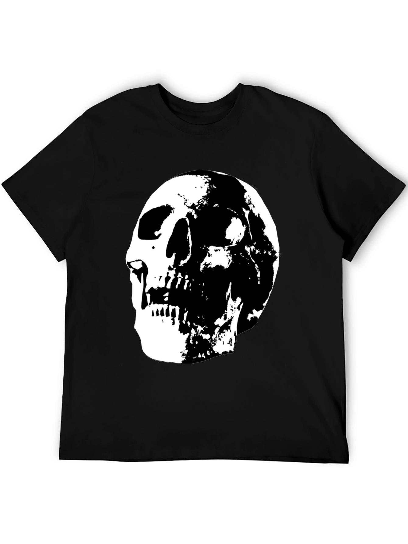 Skull Graphic Black T-Shirt - Edgy Style