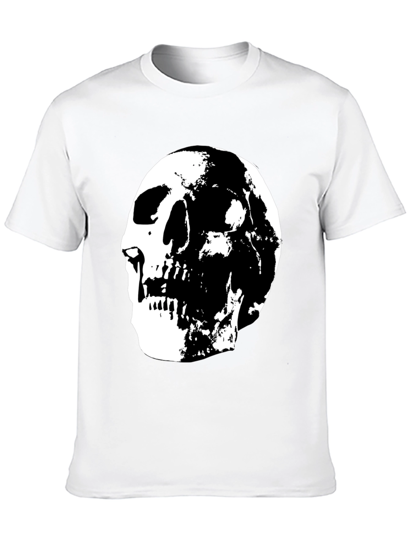 Skull Graphic Black T-Shirt - Edgy Style
