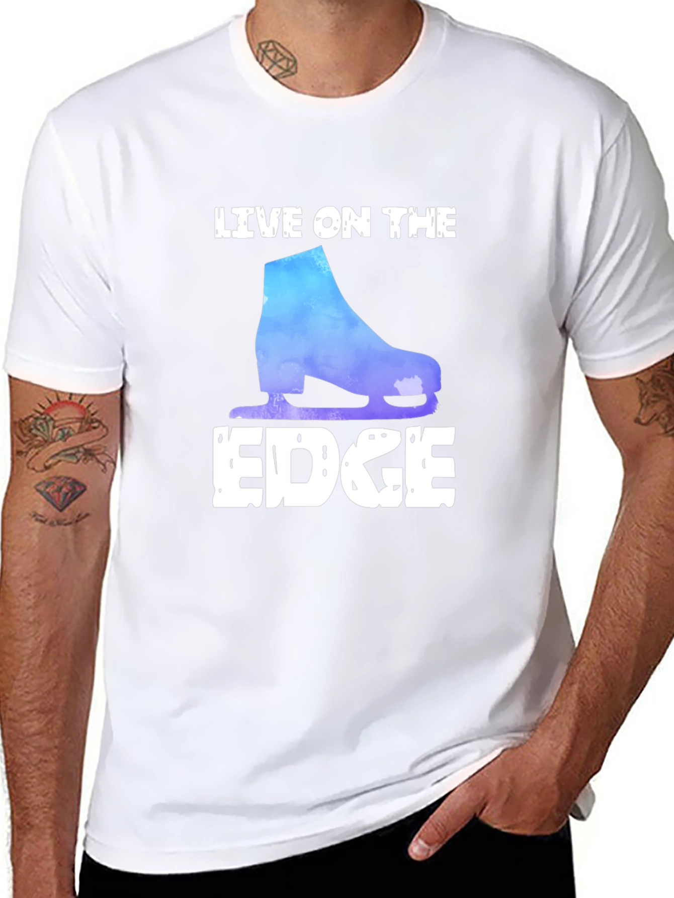 Live On The Edge Figure Skating T-Shirt