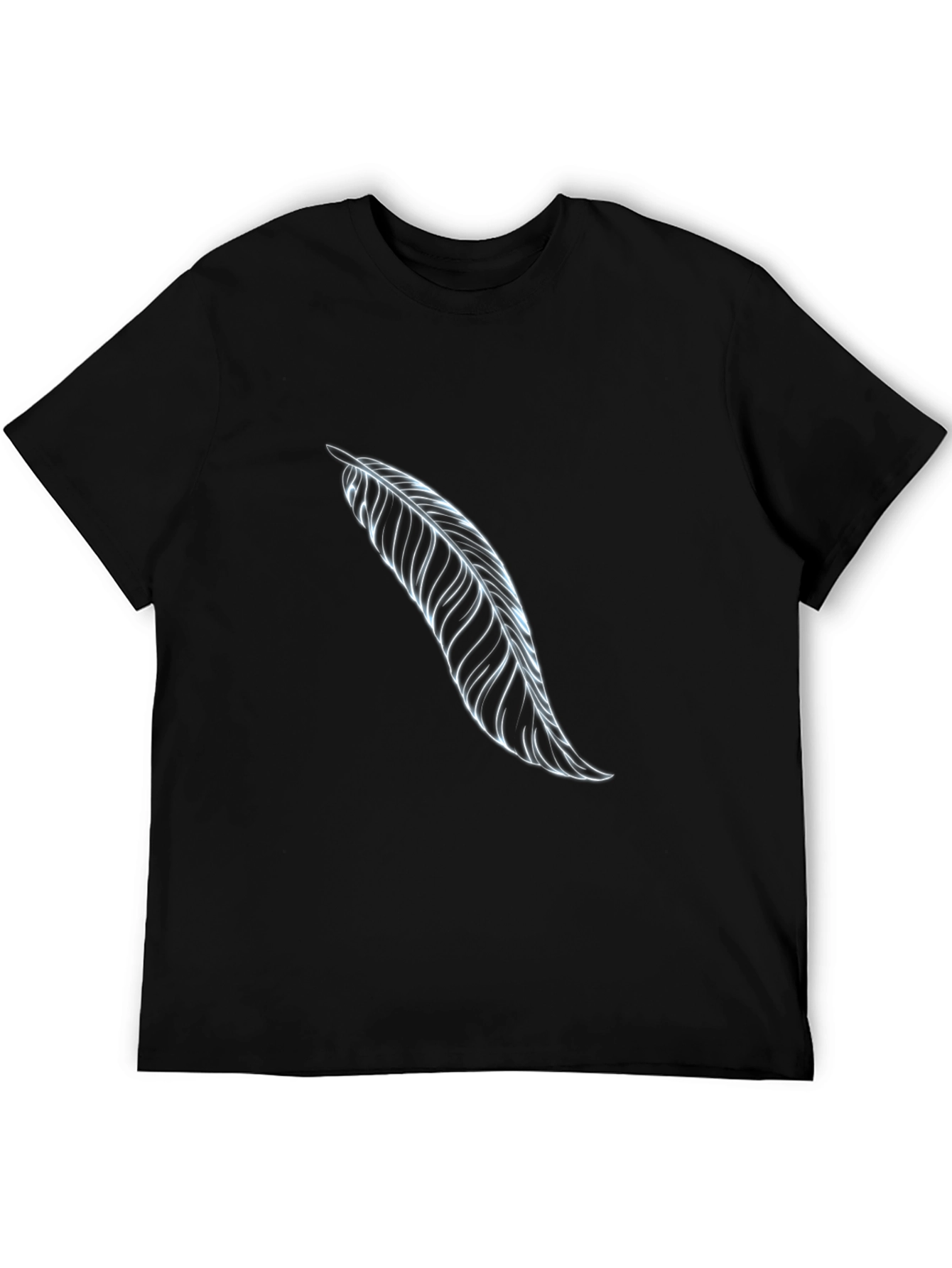 Feather Graphic Black T-Shirt