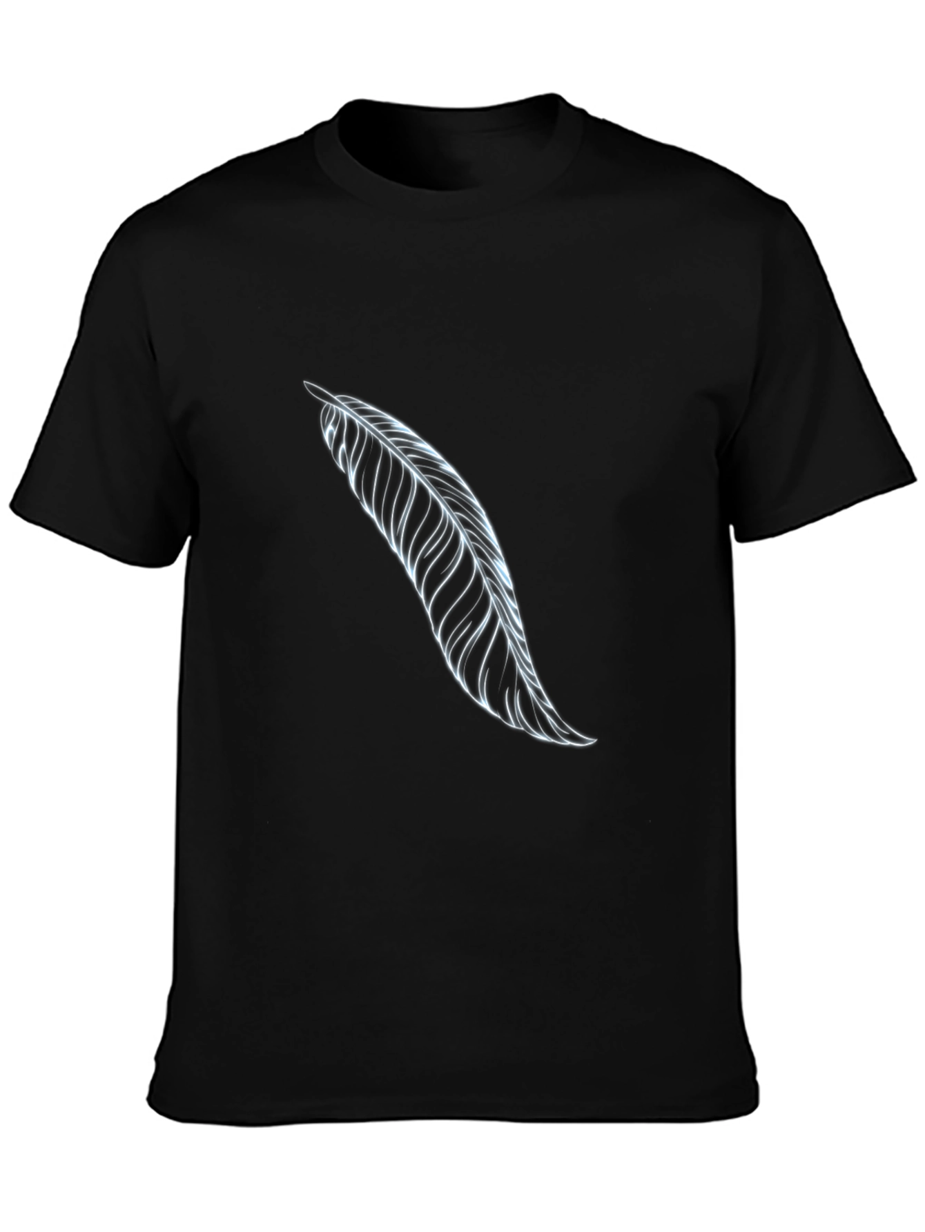Feather Graphic Black T-Shirt