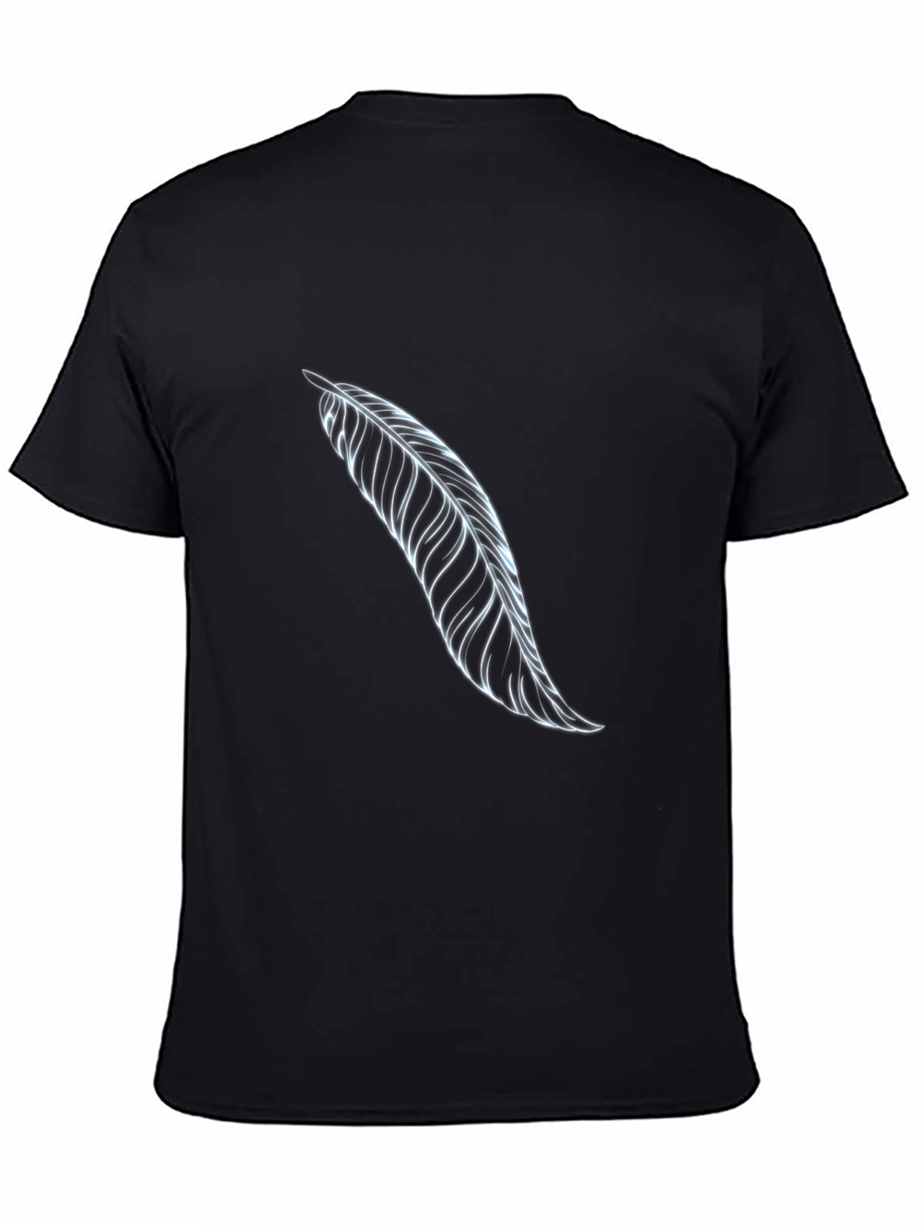 Feather Graphic Black T-Shirt