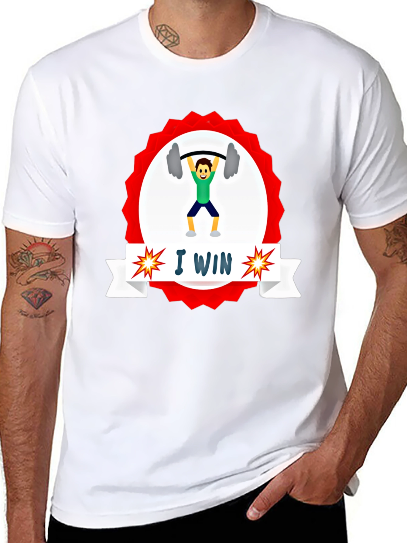 I WIN Weightlifting Graphic Tee