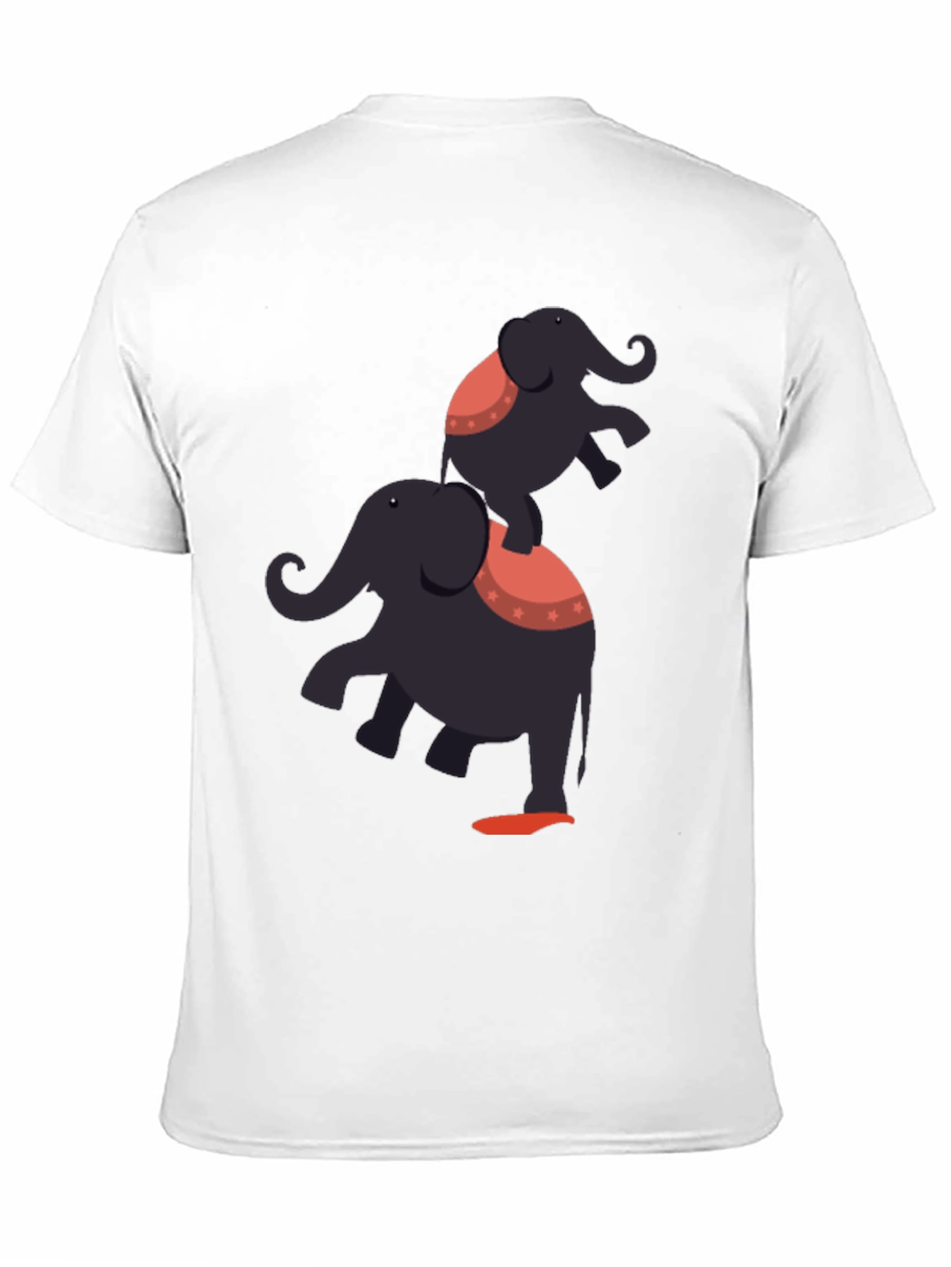 Elephant Stack T-Shirt - Black Graphic Tee