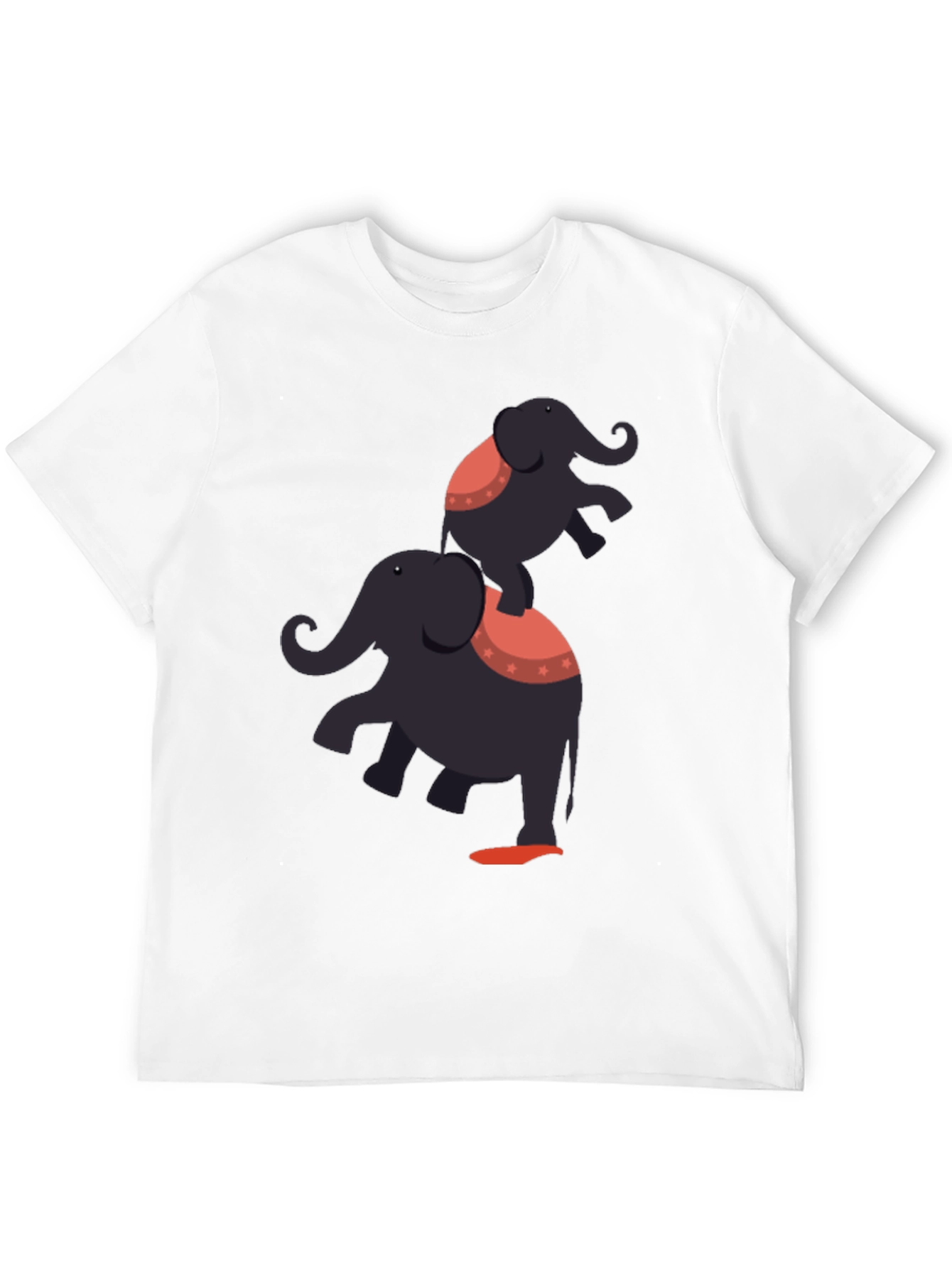 Elephant Stack T-Shirt - Black Graphic Tee