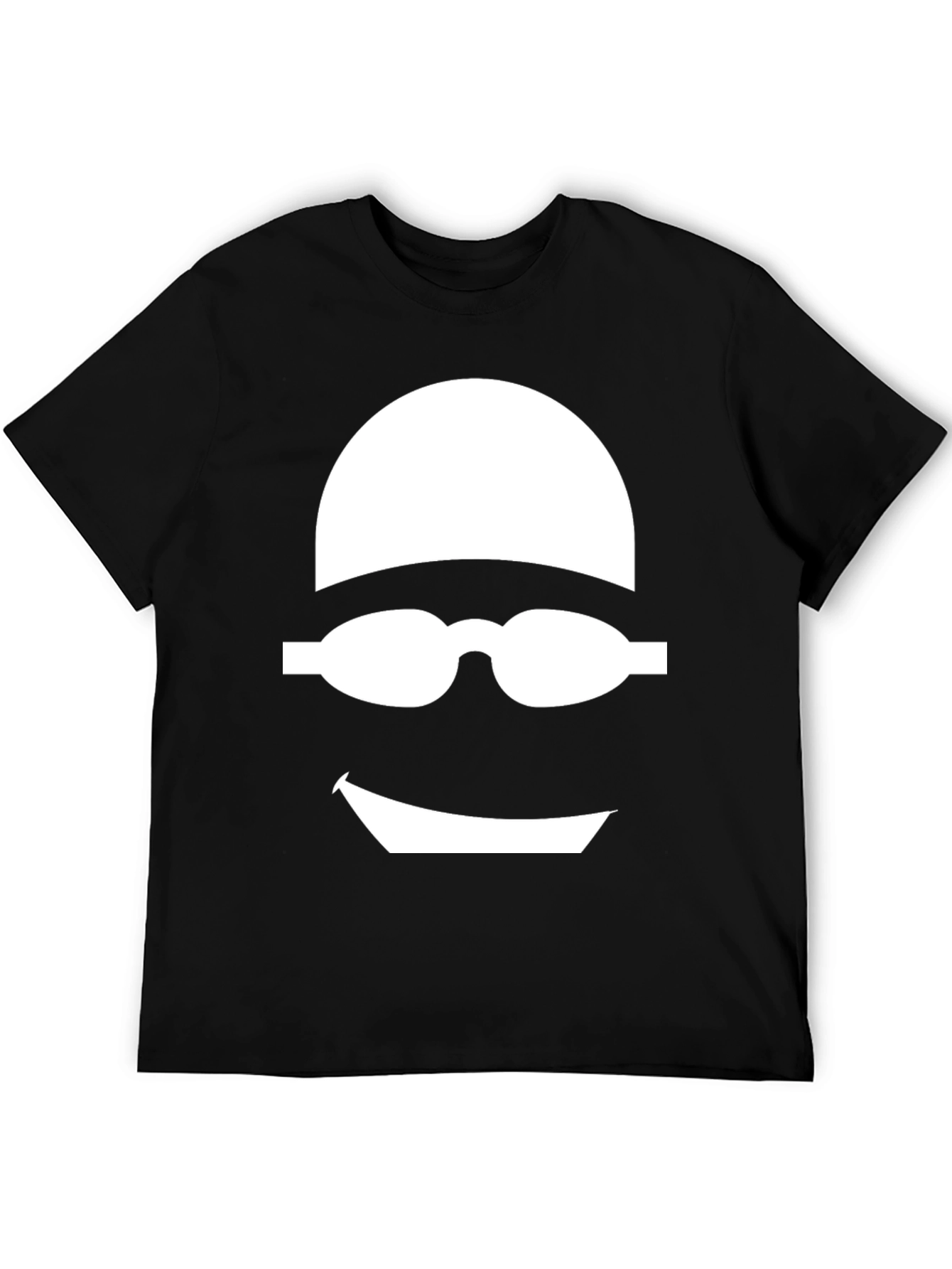 Swimmer Graphic Tee - Black Cotton T-Shirt