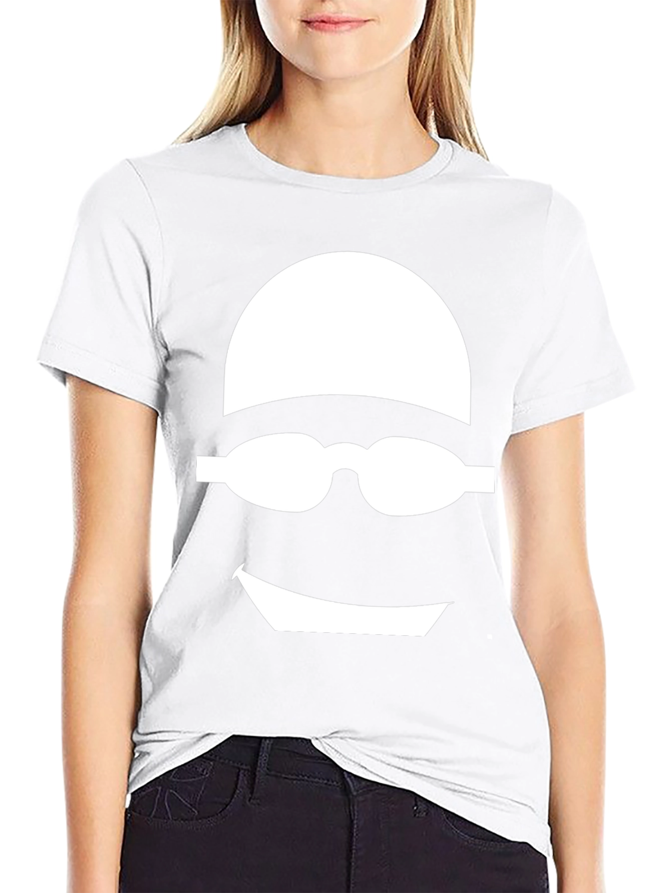 Swimmer Graphic Tee - Black Cotton T-Shirt