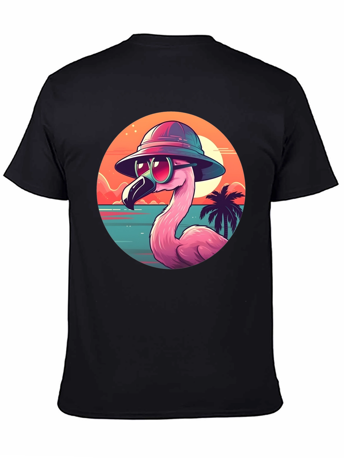 Cool Flamingo Graphic Tee - Tropical Beach Vibes