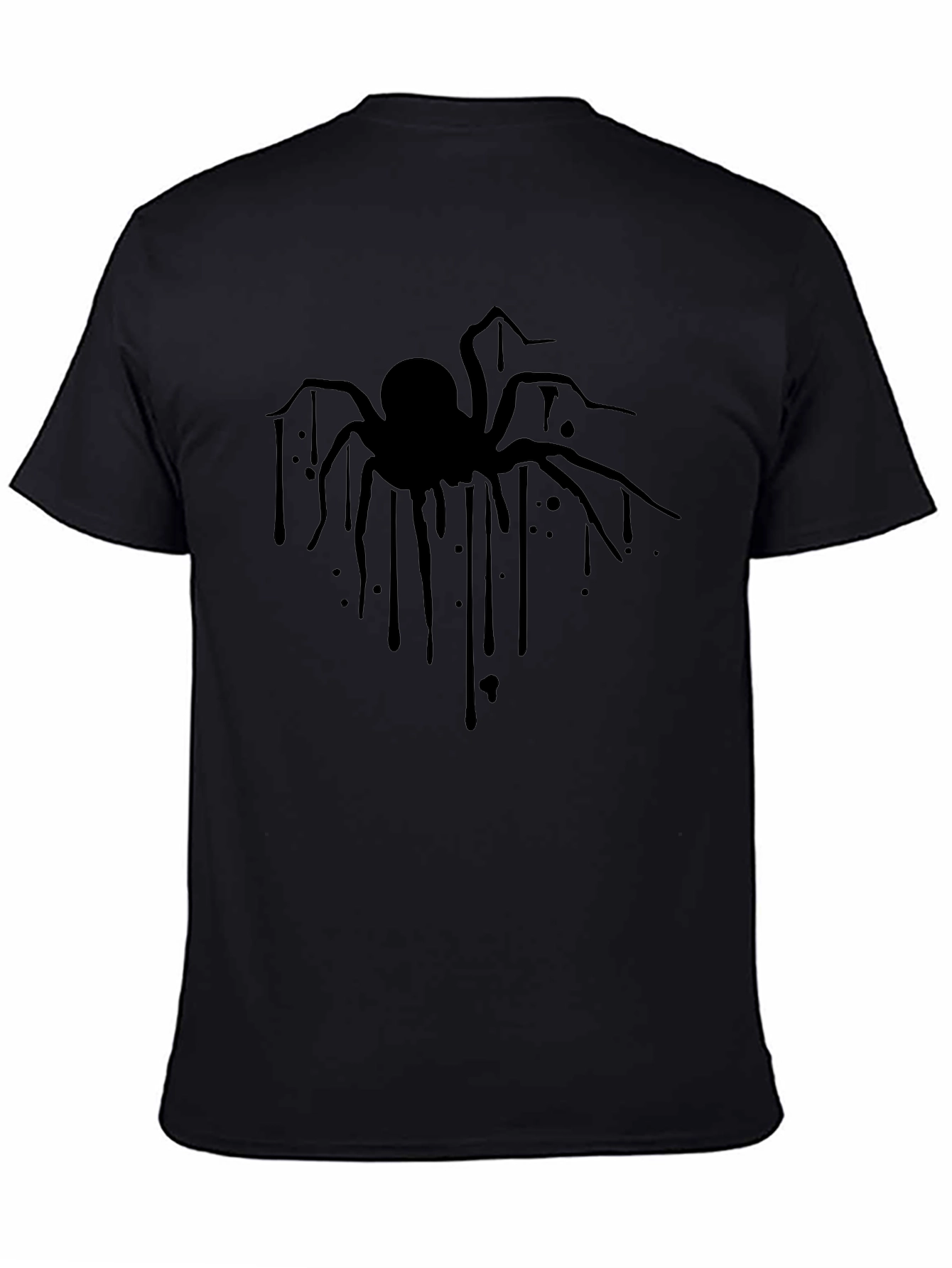 Creepy Spider Graphic Tee - Mens Black T-Shirt