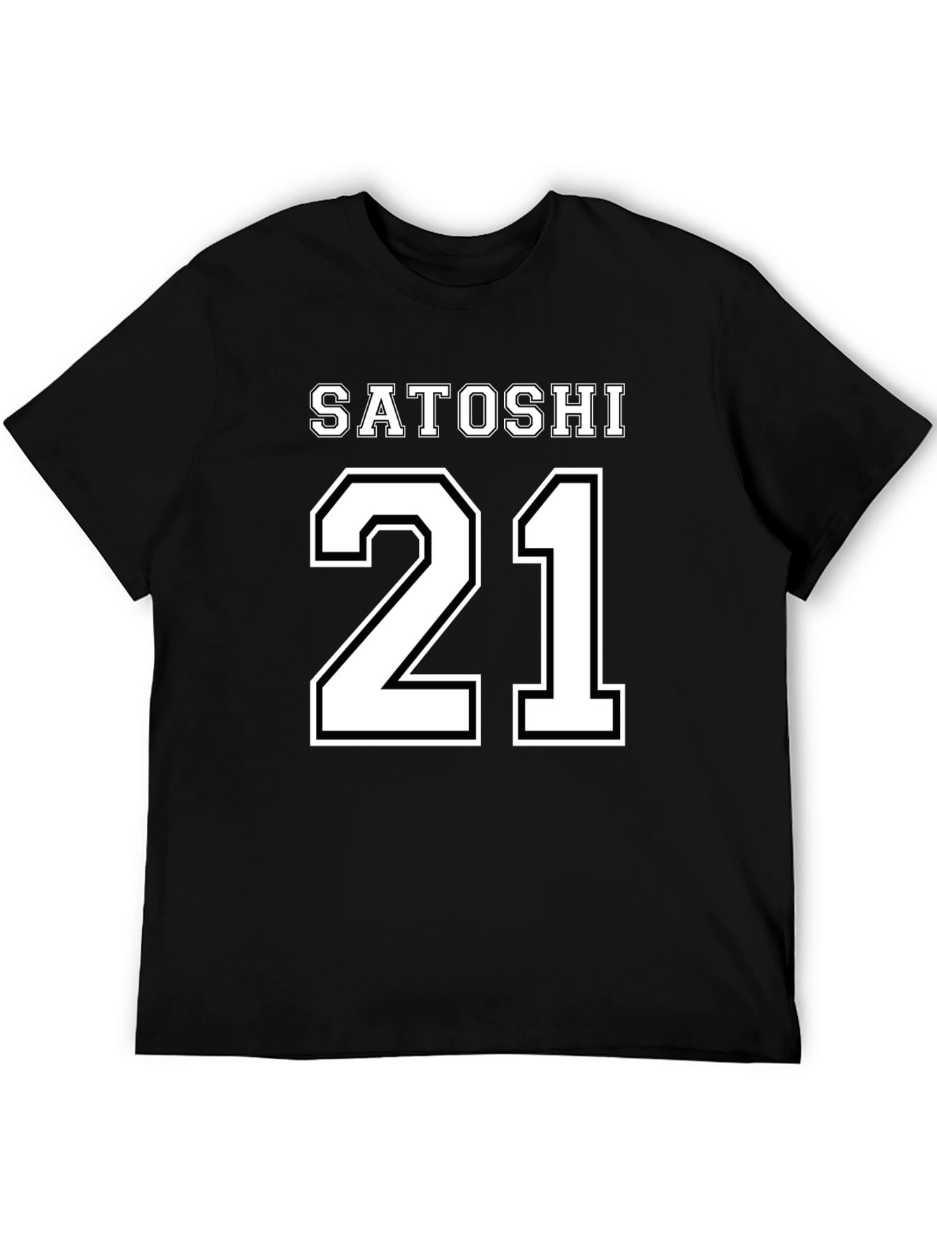 Satoshi 21 Black T-Shirt Crypto Bitcoin Fan Apparel