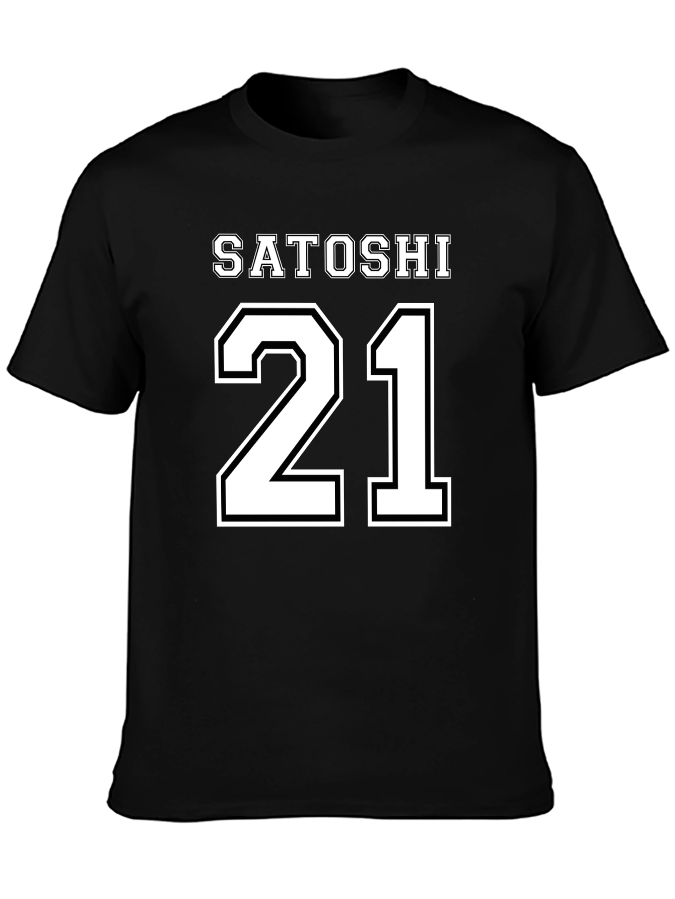 Satoshi 21 Black T-Shirt Crypto Bitcoin Fan Apparel