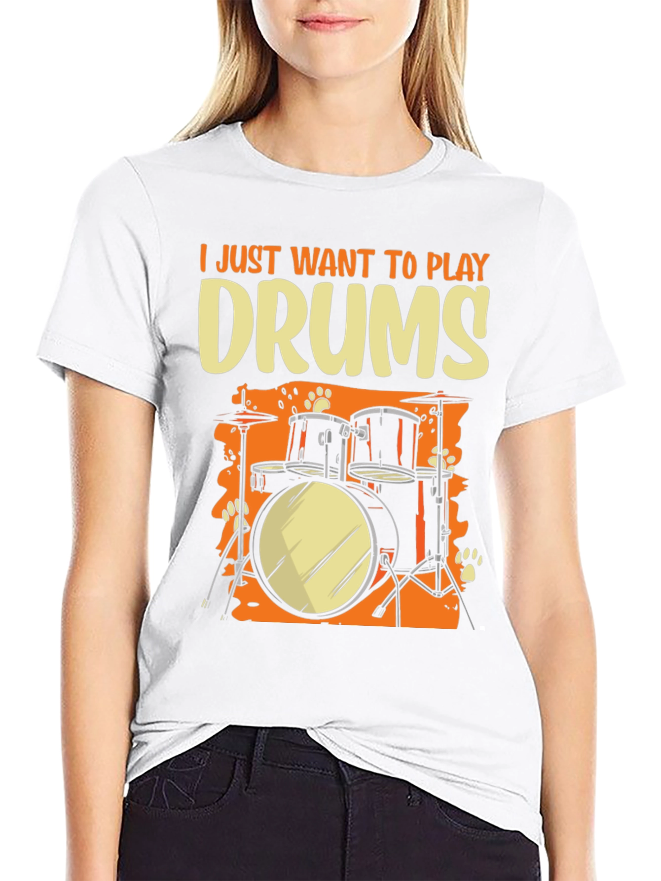 I Just Want to Play Drums Graphic Tee