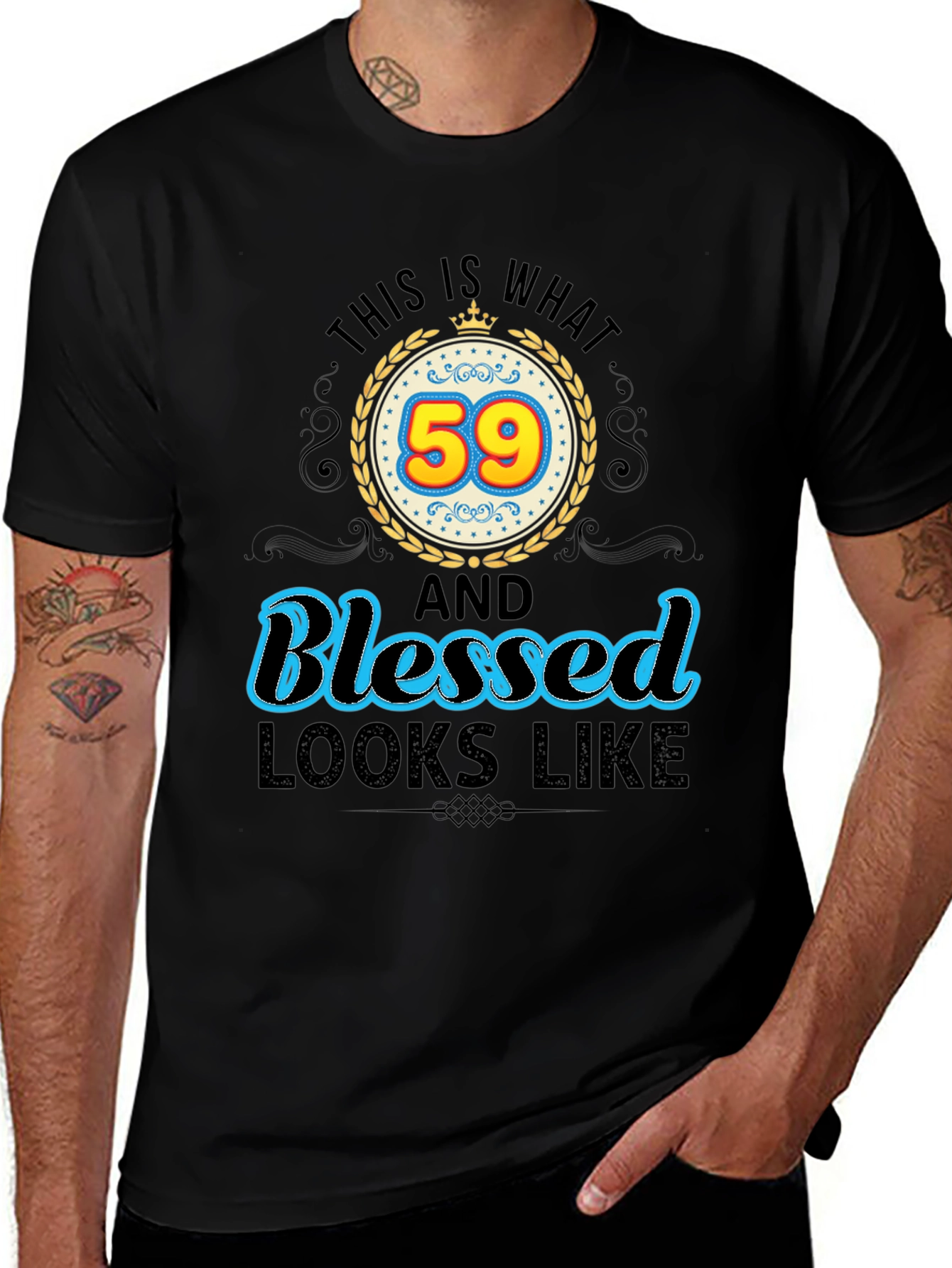 Blessed 59th Birthday Graphic T-Shirt