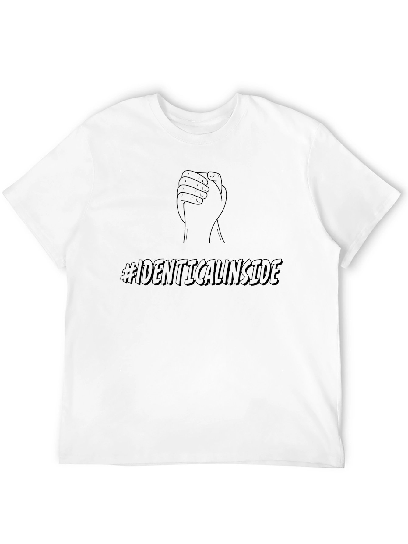 Identical Inside Black Graphic Tee