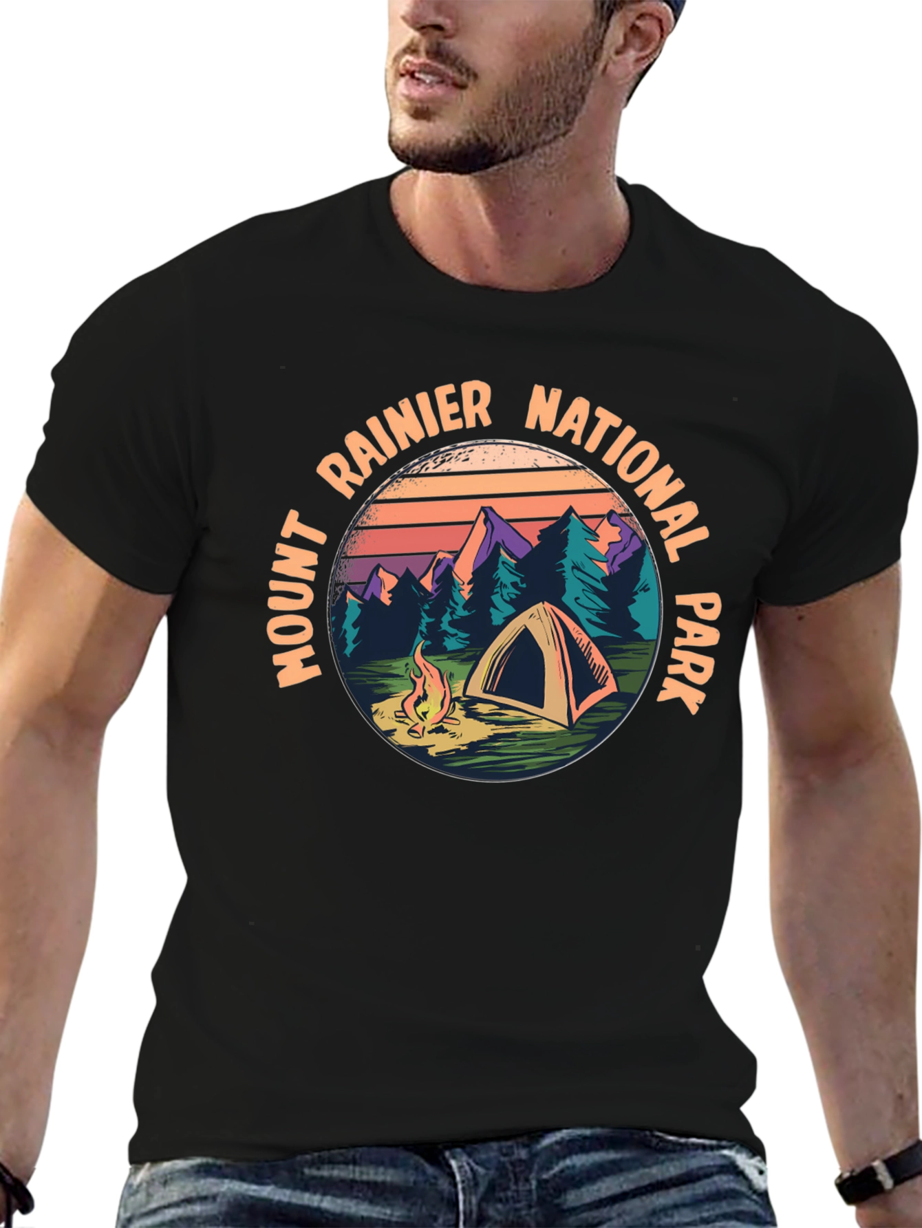 Mount Rainier National Park Camping T-Shirt