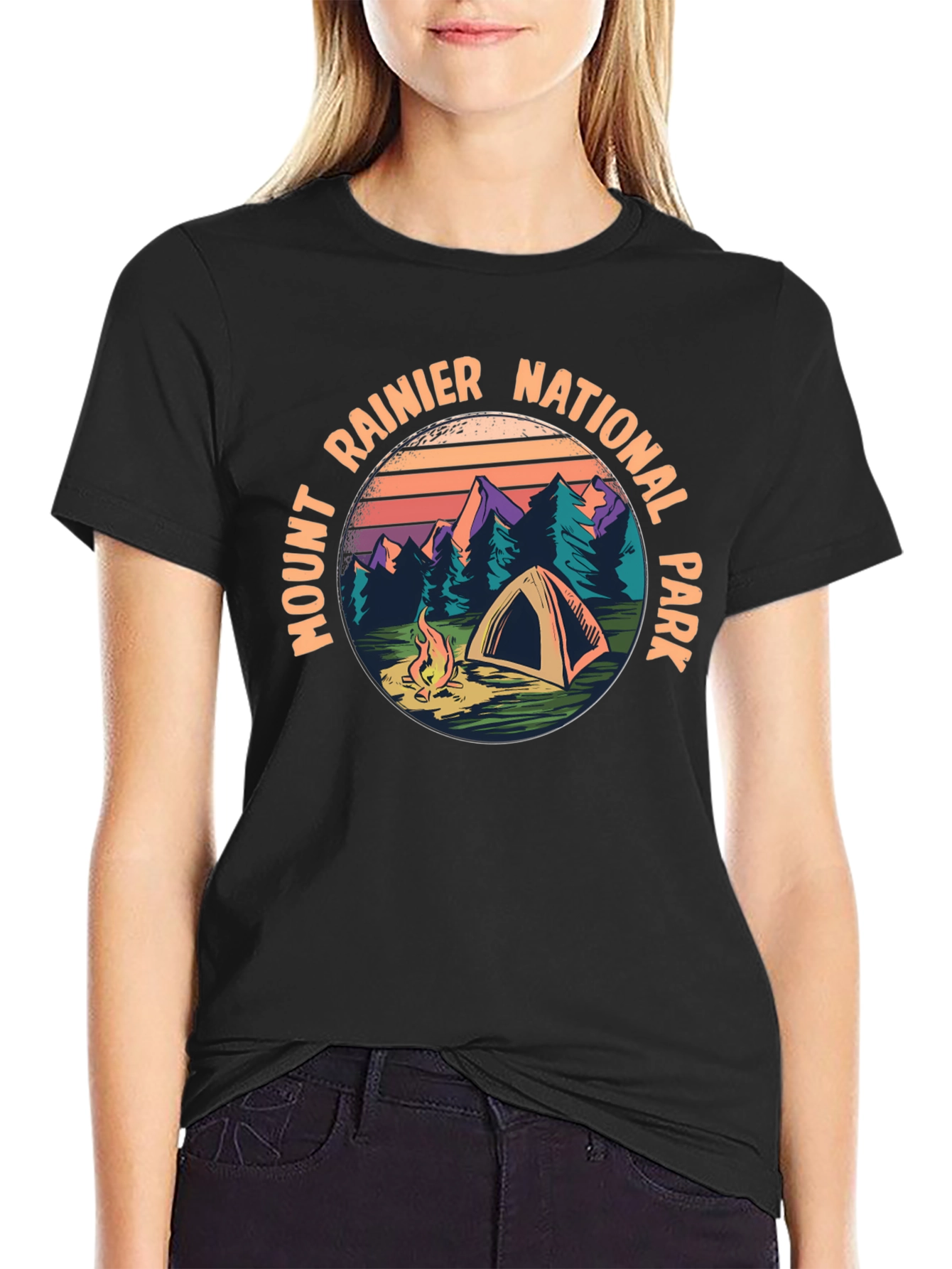 Mount Rainier National Park Camping T-Shirt