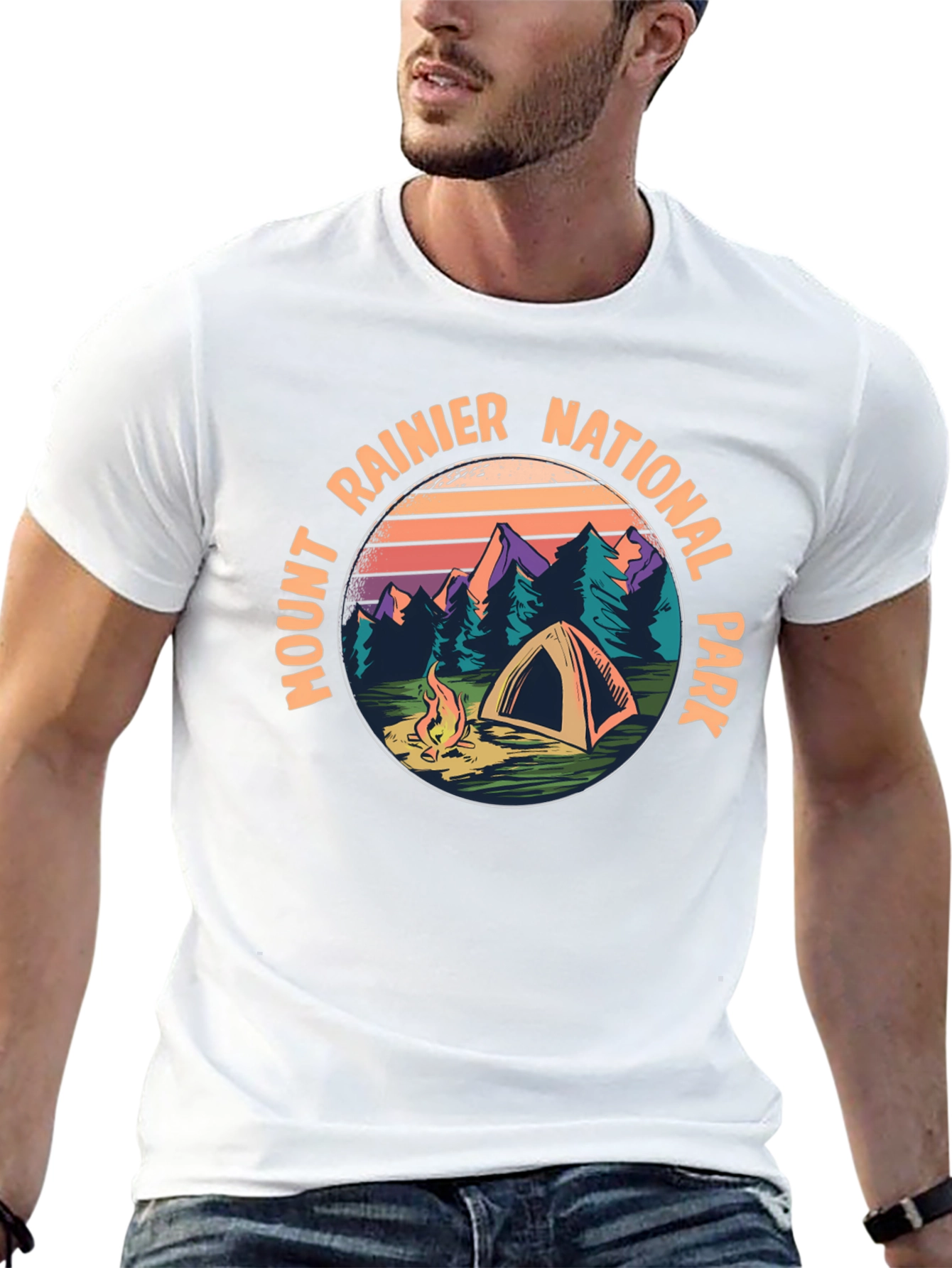 Mount Rainier National Park Camping T-Shirt