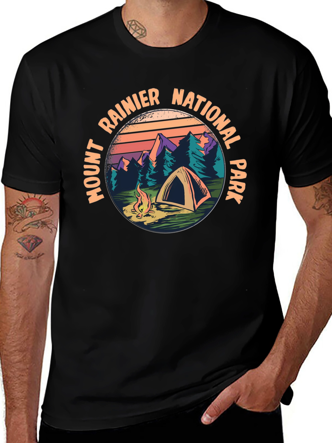 Mount Rainier National Park Camping T-Shirt