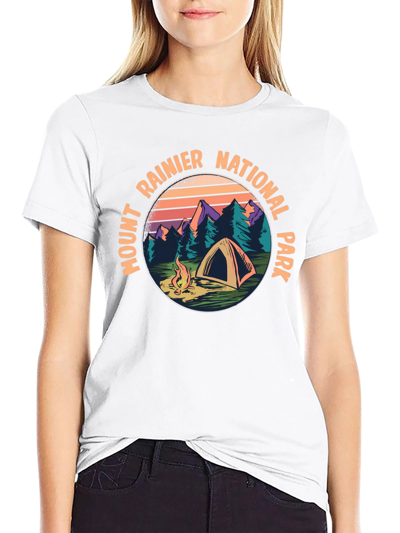 Mount Rainier National Park Camping T-Shirt