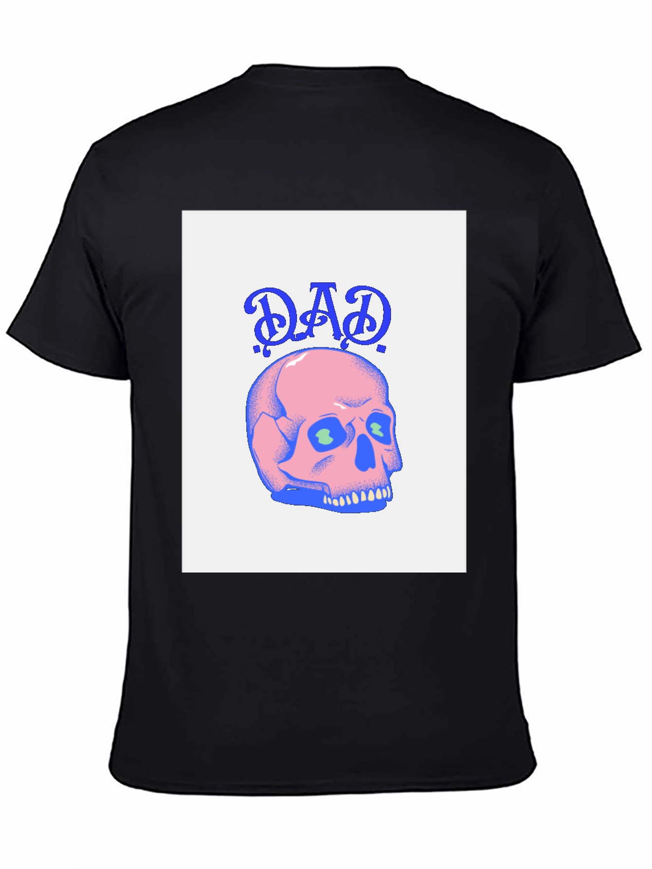 Dad Skull Graphic T-Shirt - Black