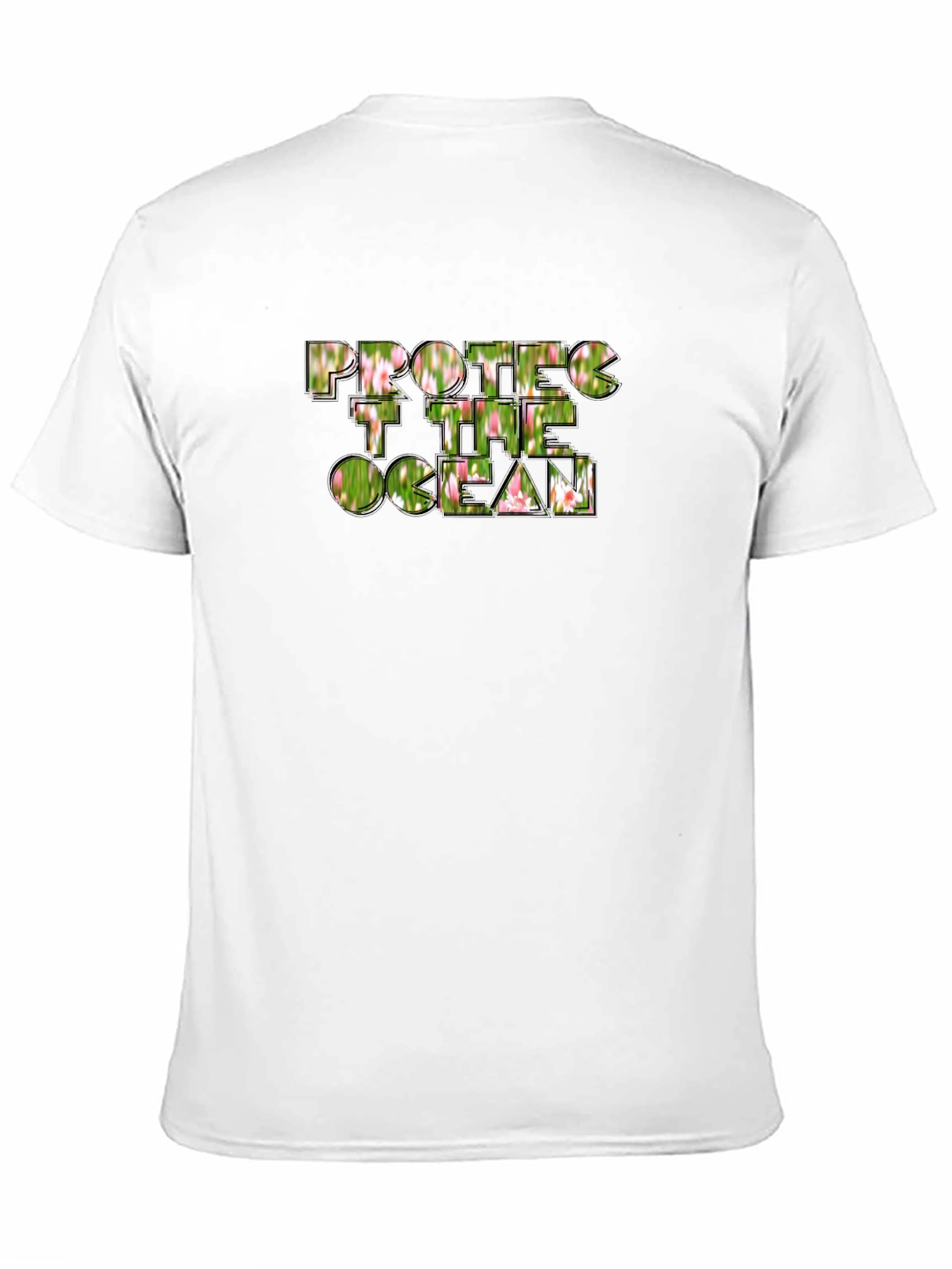 Protect The Ocean Graphic Print Black T-Shirt