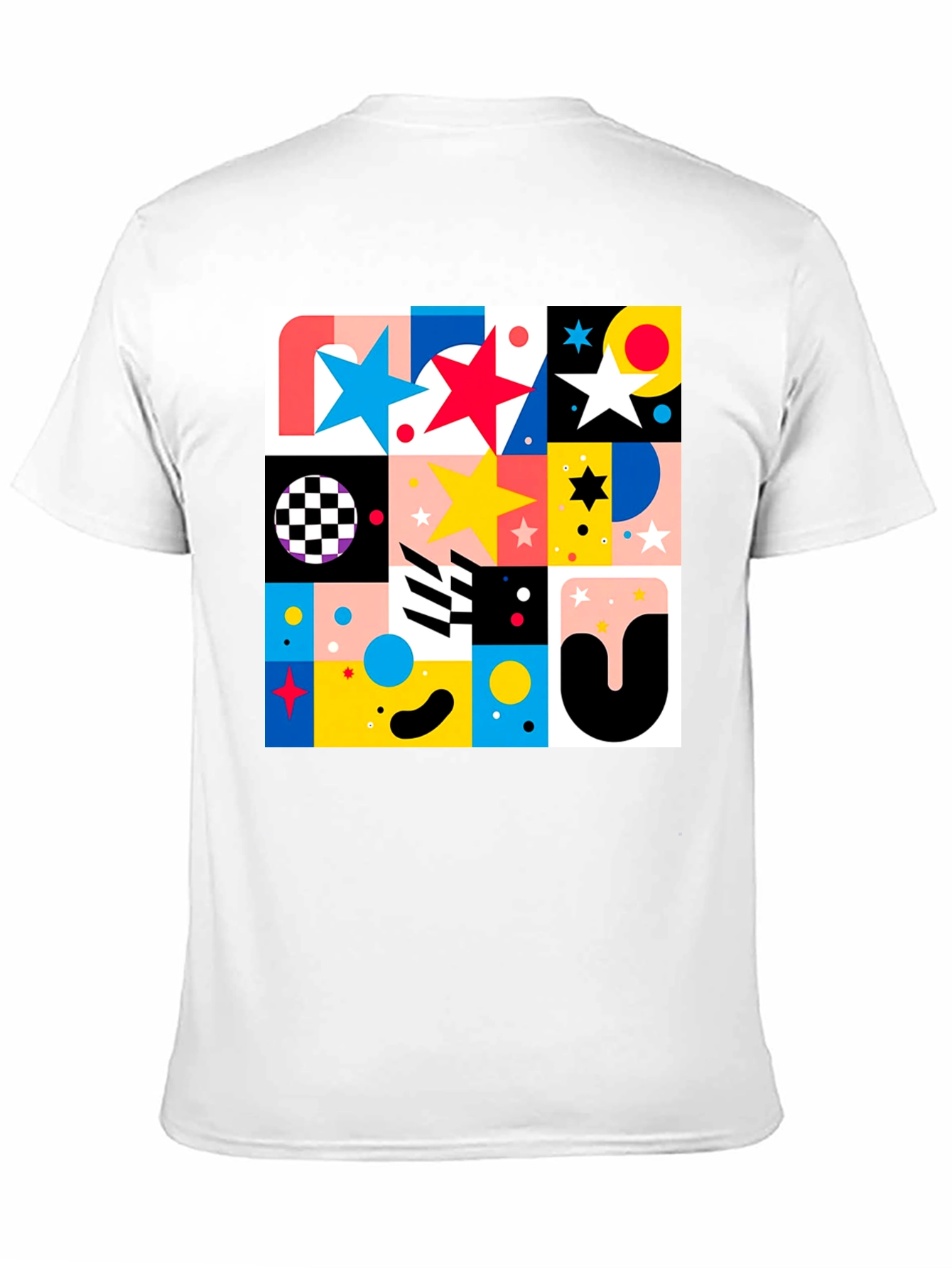 Geometric Patterned Graphic Tee - Modern Design
