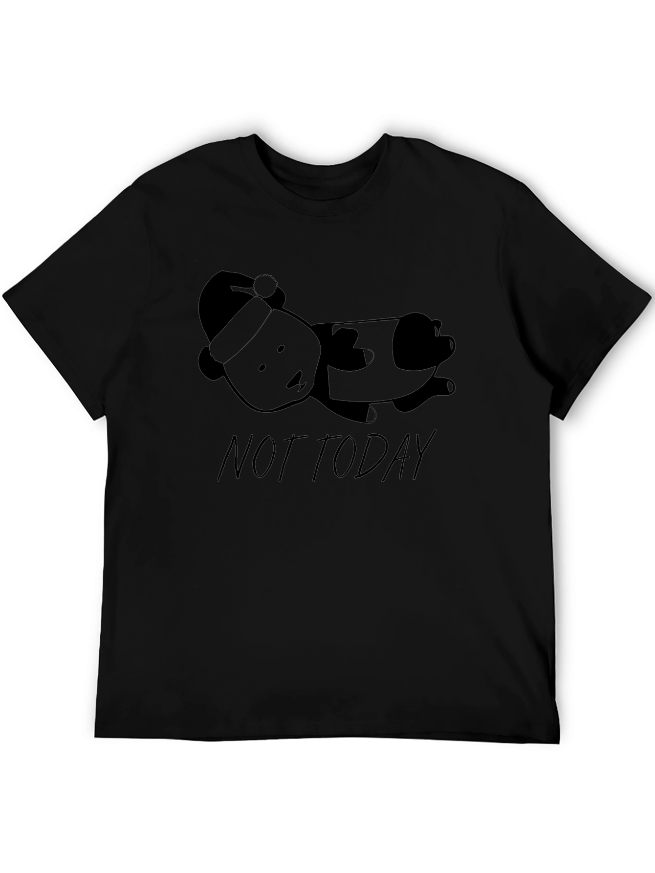 Not Today Lazy Panda Graphic Tee - Relaxed Fit