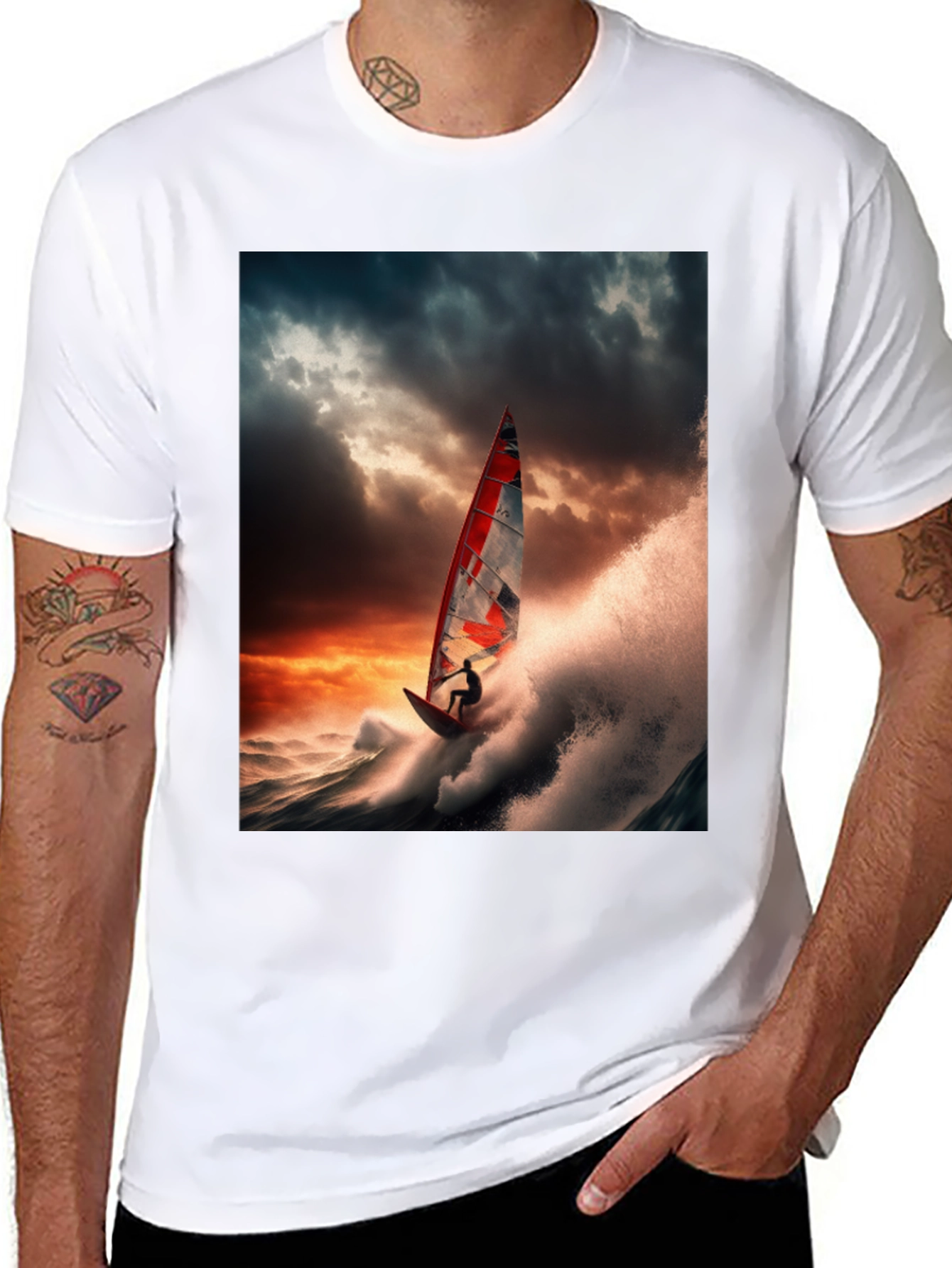 Windsurfer Graphic Tee - Ride the Wave in Style!