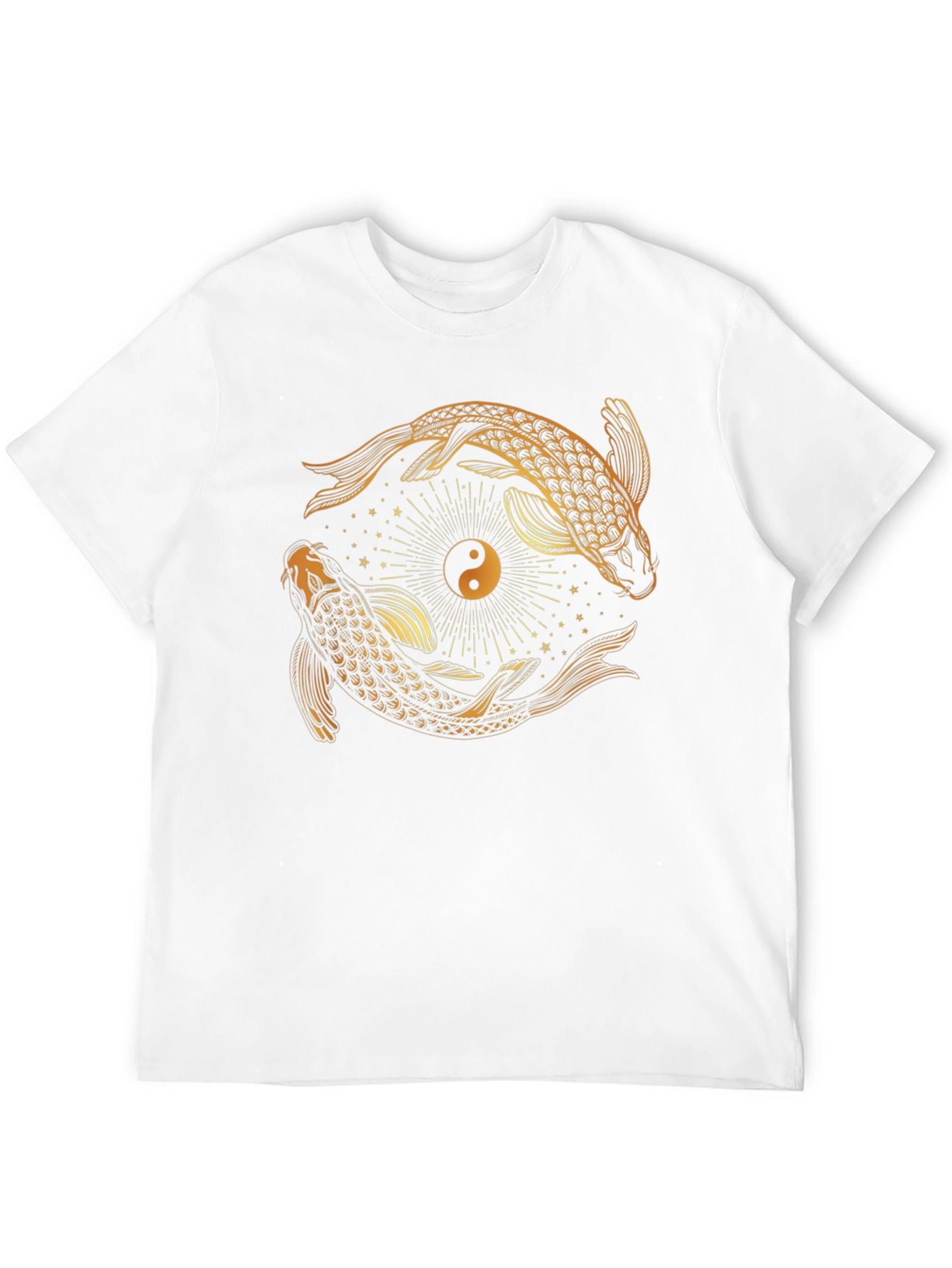 Yin Yang Koi Fish Graphic Tee - Black