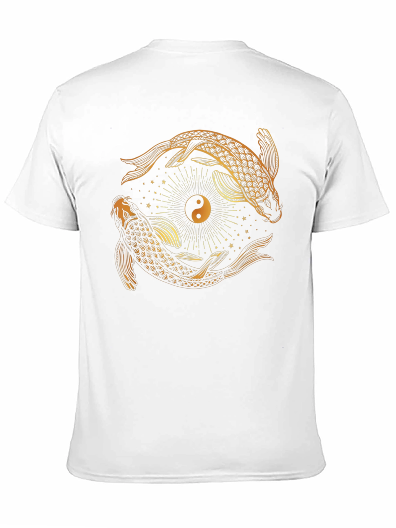 Yin Yang Koi Fish Graphic Tee - Black