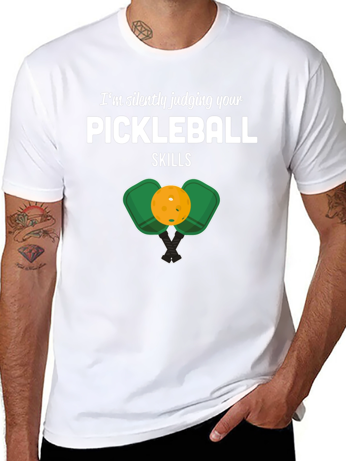 Pickleball Skills Graphic Tee - Humorous Gift