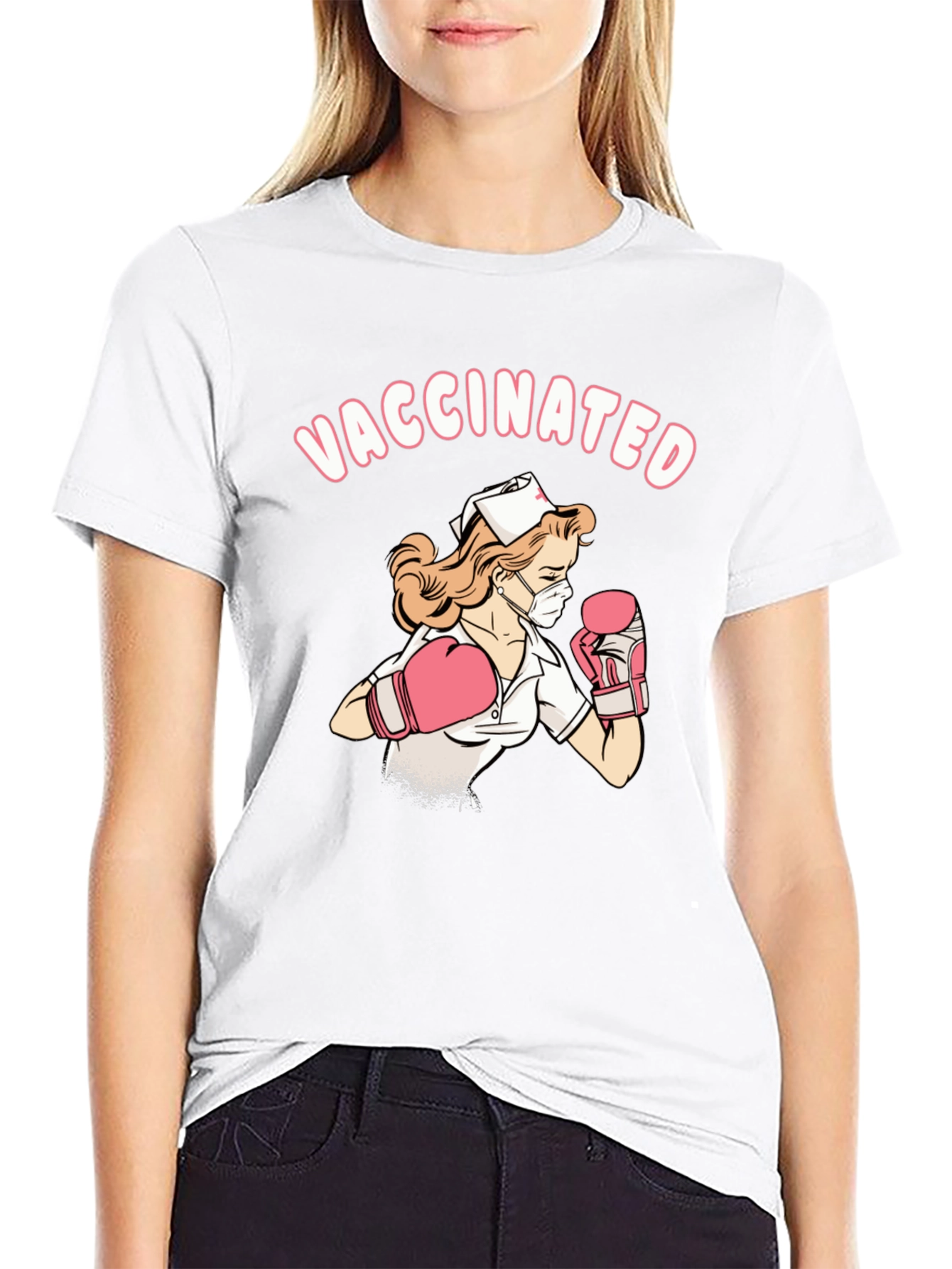 Vaccinated Nurse Graphic T-Shirt