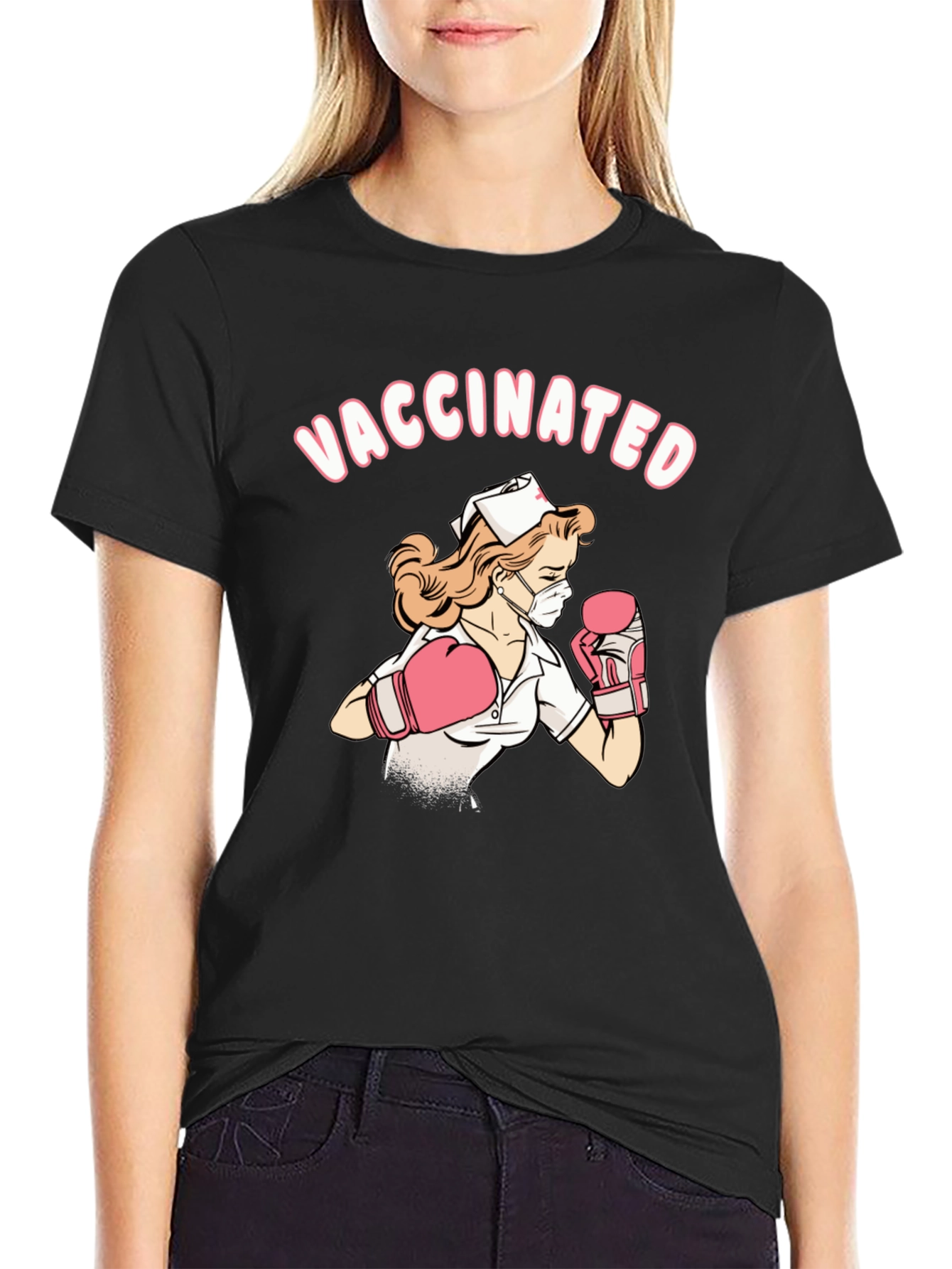 Vaccinated Nurse Graphic T-Shirt