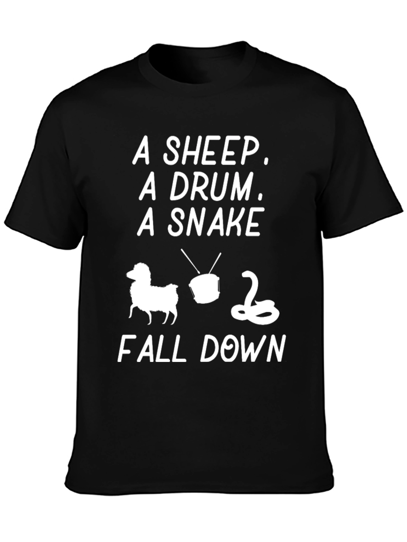 A Sheep A Drum A Snake Fall Down T-Shirt
