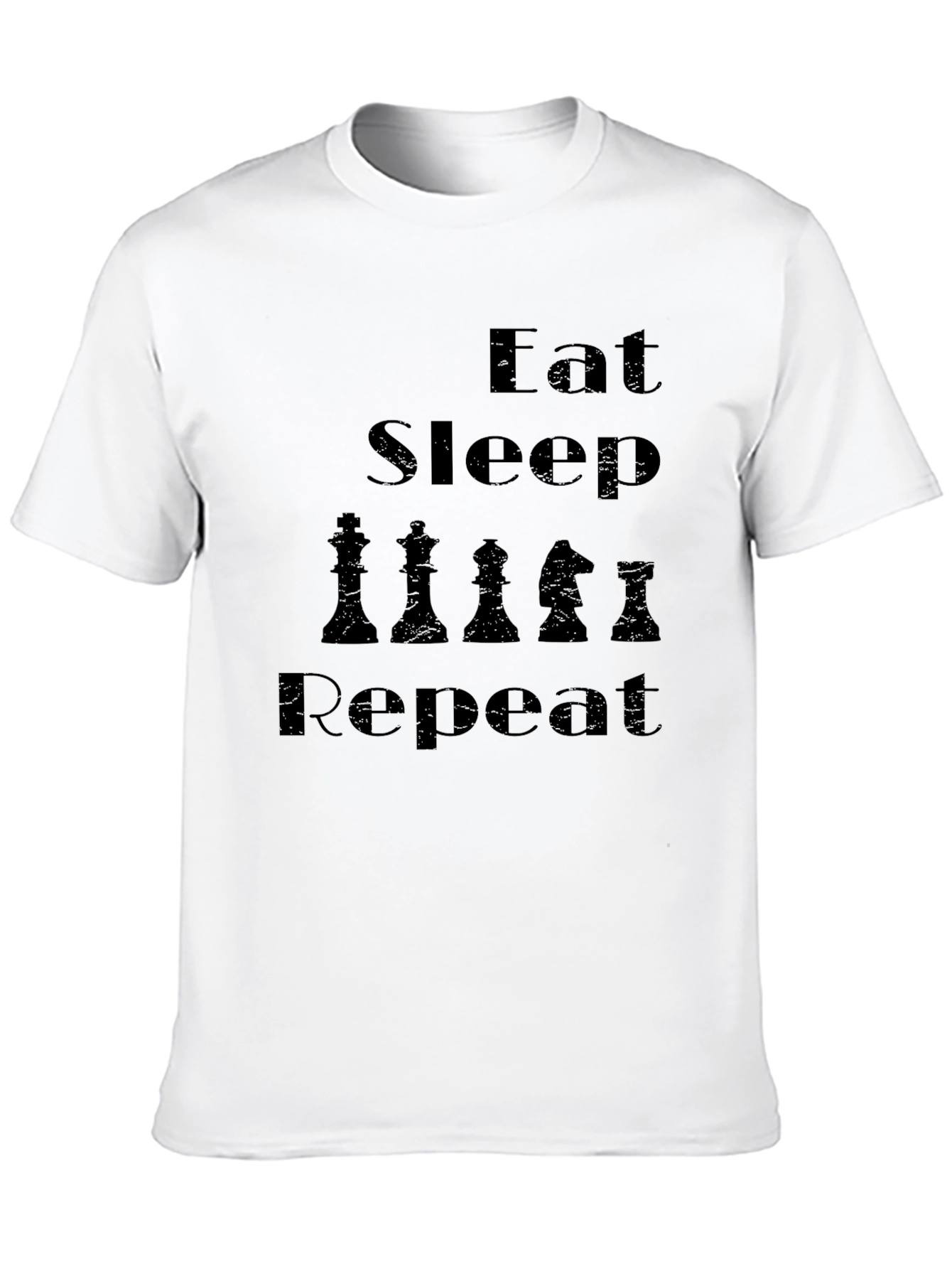Eat Sleep Chess Repeat - Black T-Shirt