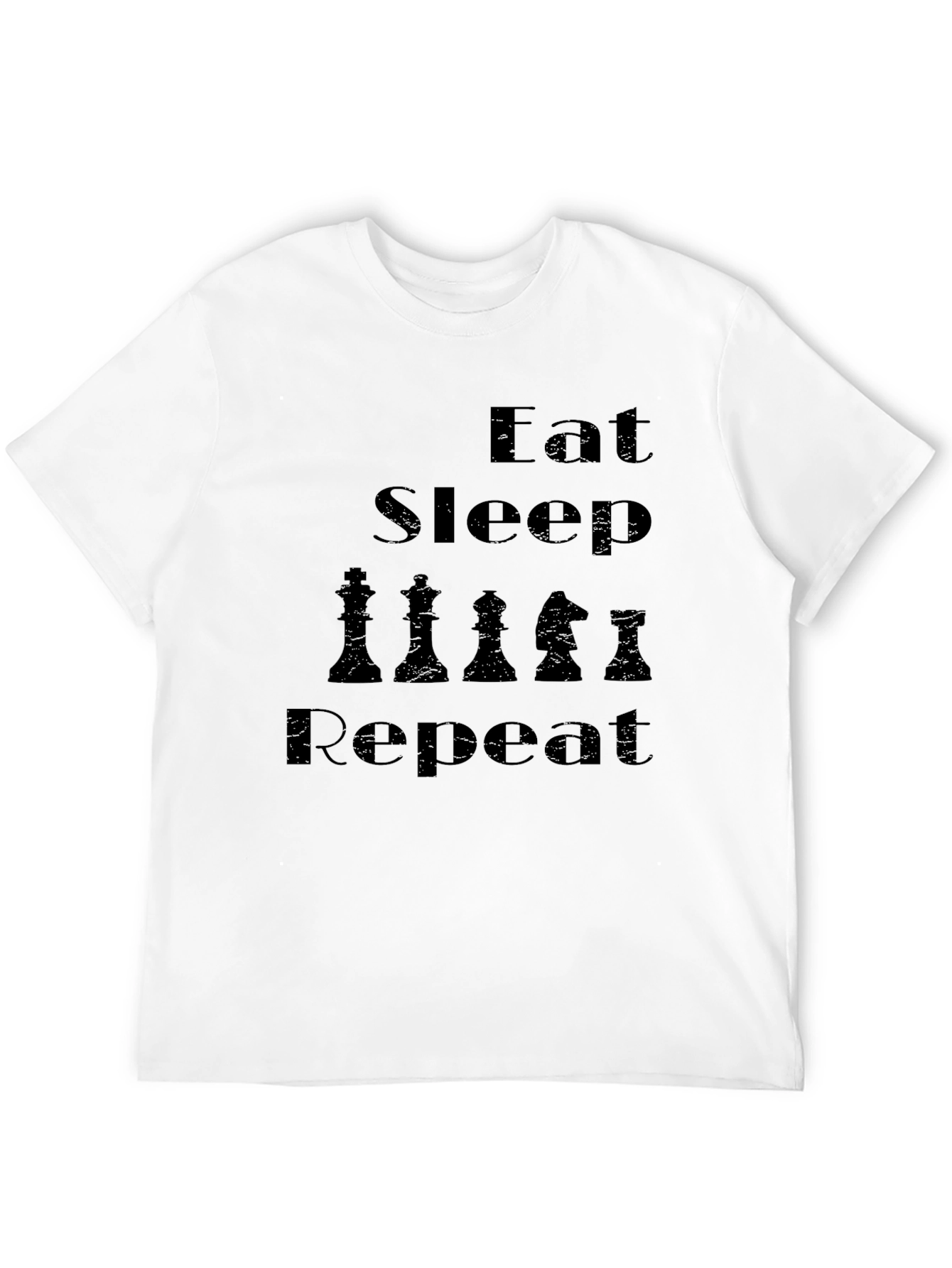 Eat Sleep Chess Repeat - Black T-Shirt