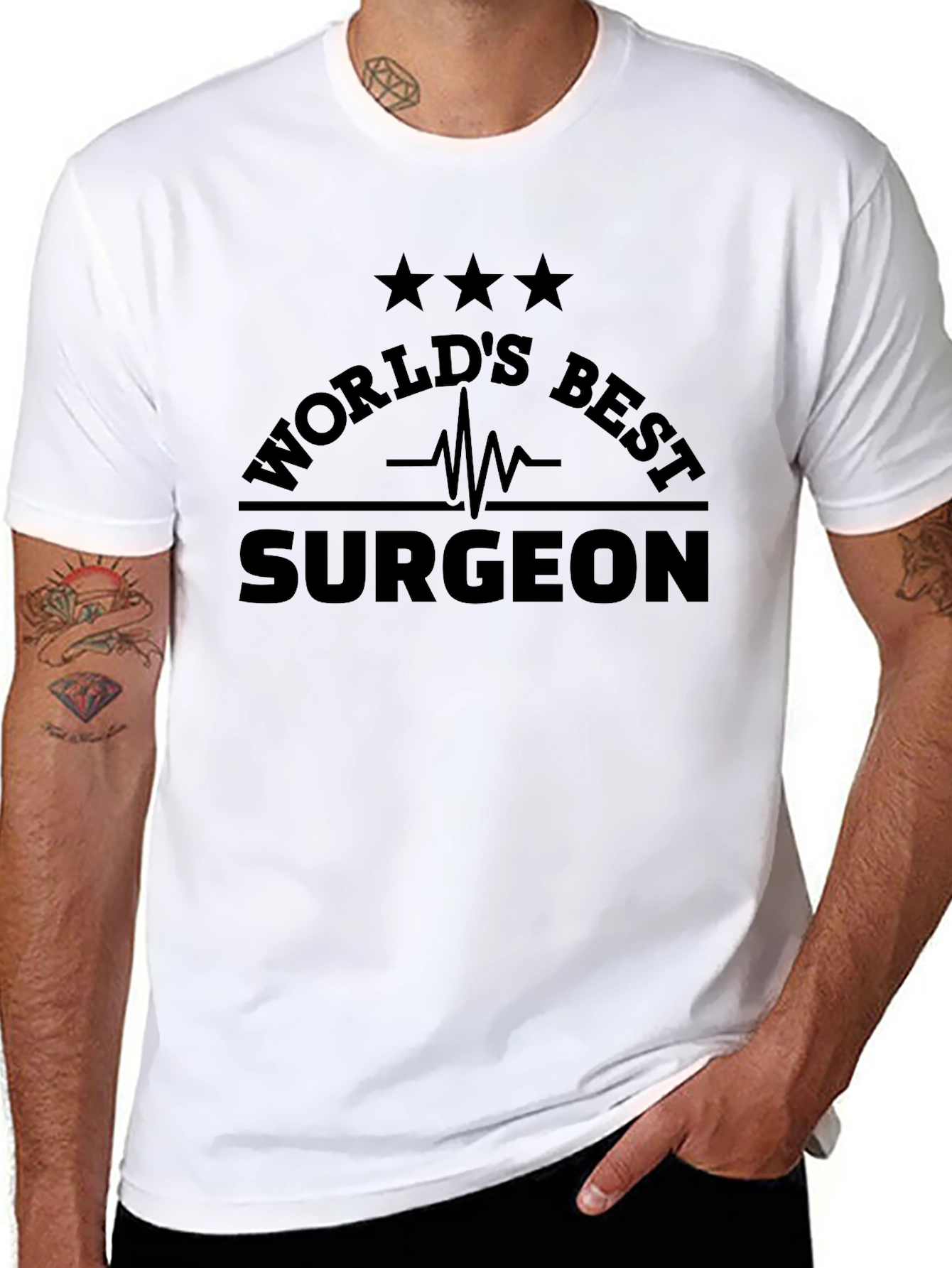 Worlds Best Surgeon Graphic Tee - Black