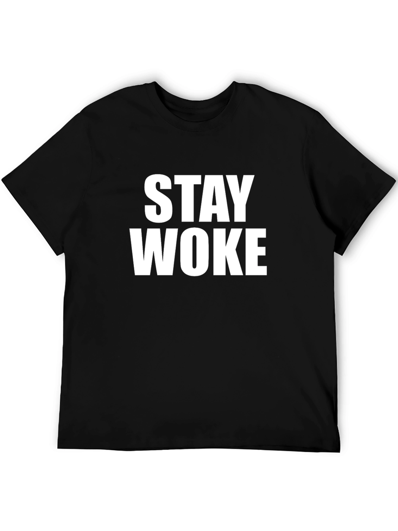 Stay Woke Black Graphic Tee