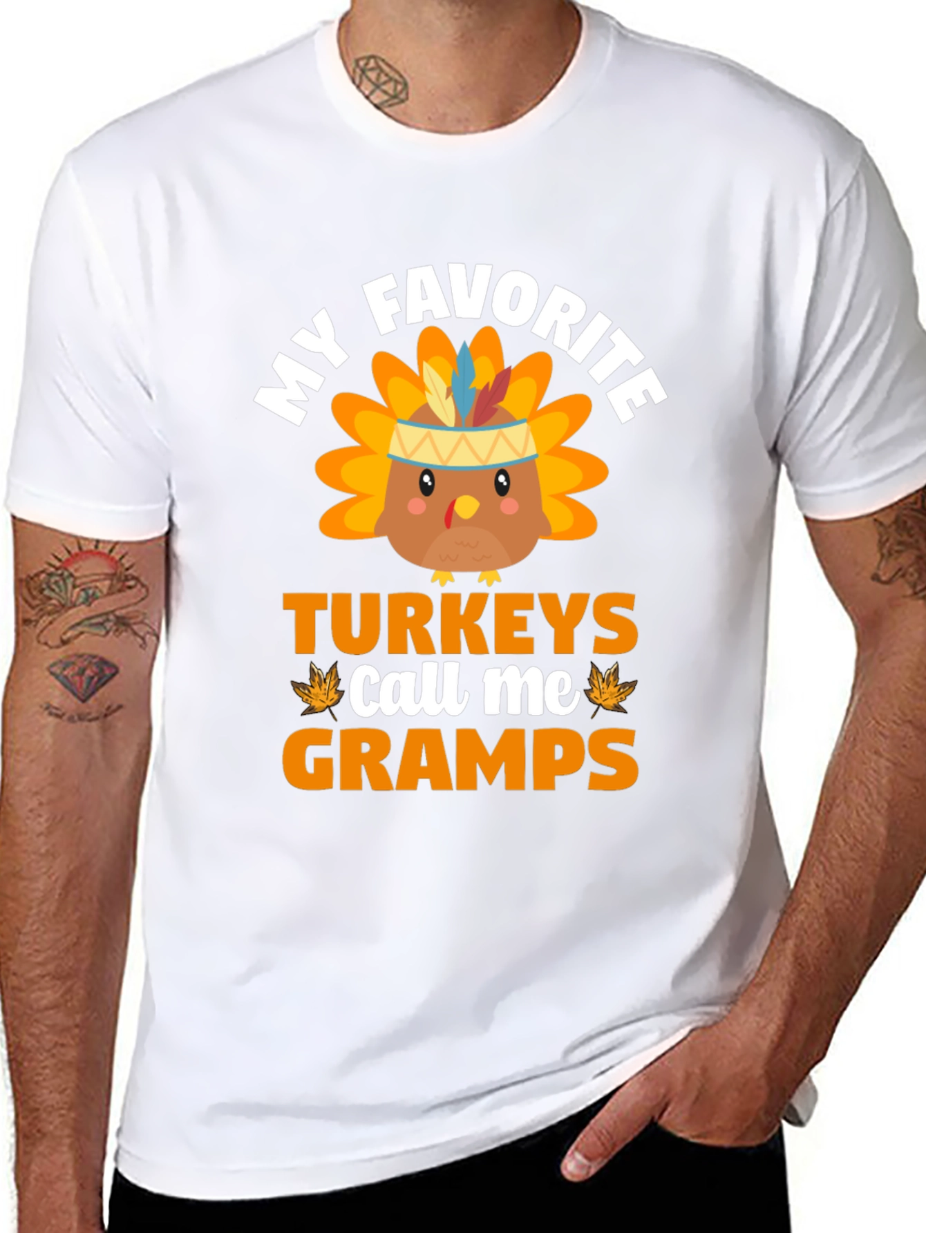 My Favorite Turkeys Call Me Gramps T-Shirt