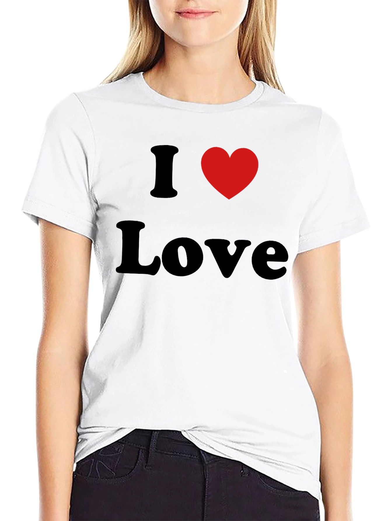 I Heart Love Black T-Shirt