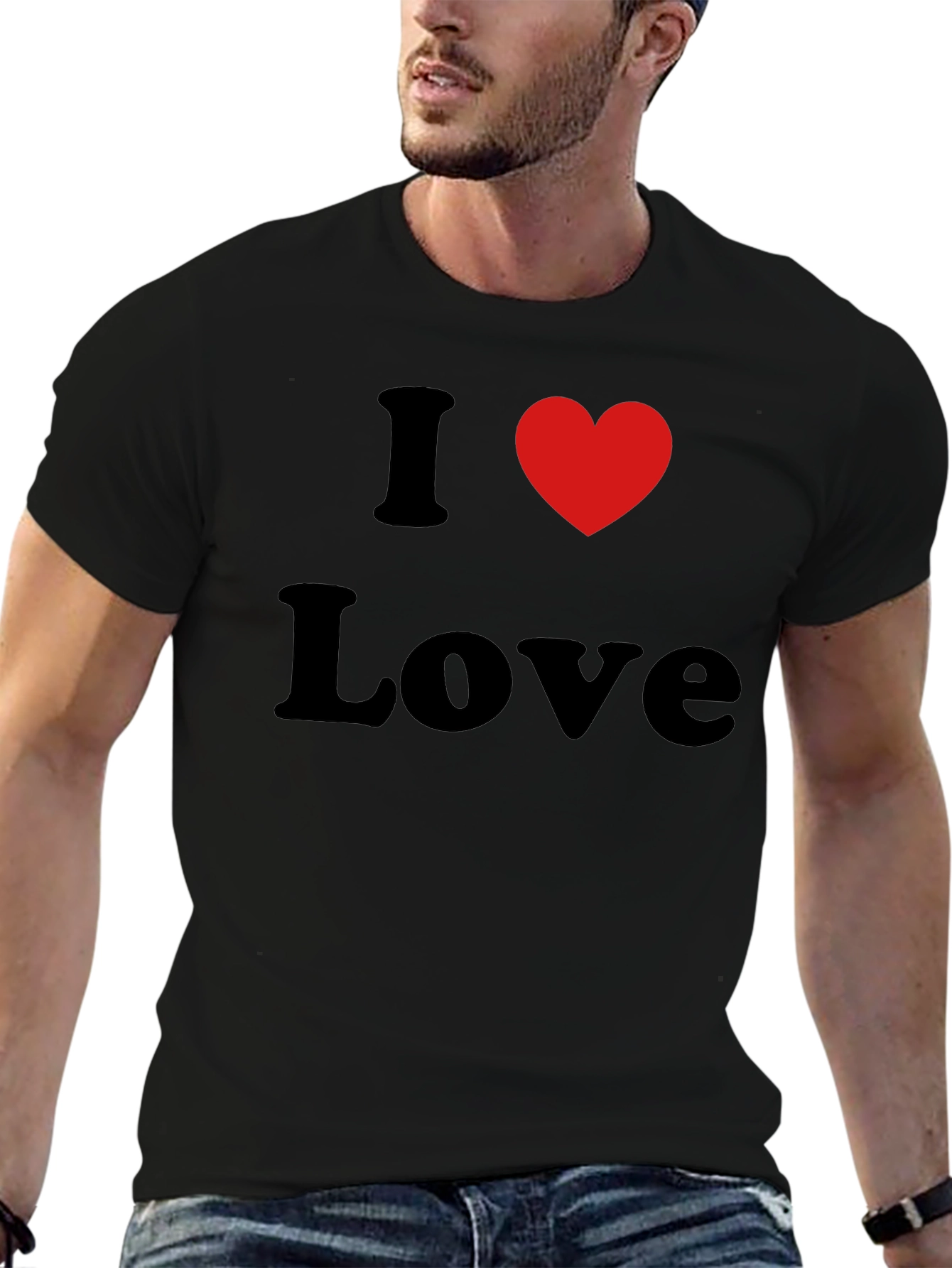 I Heart Love Black T-Shirt