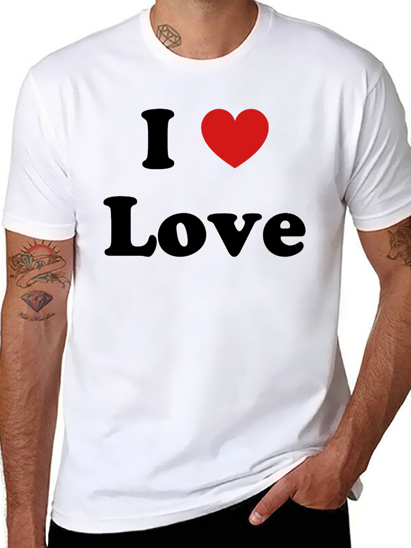 I Heart Love Black T-Shirt