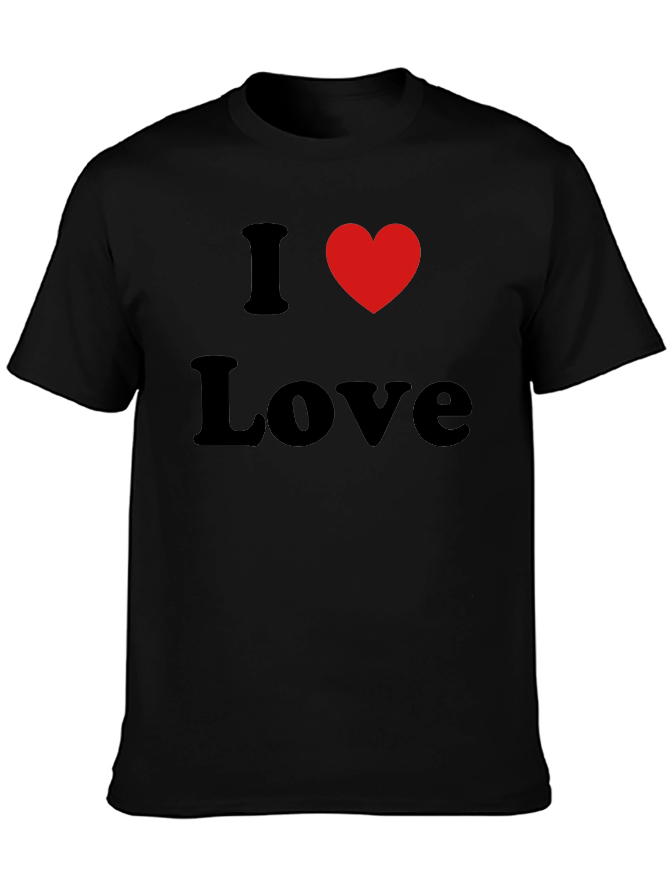I Heart Love Black T-Shirt