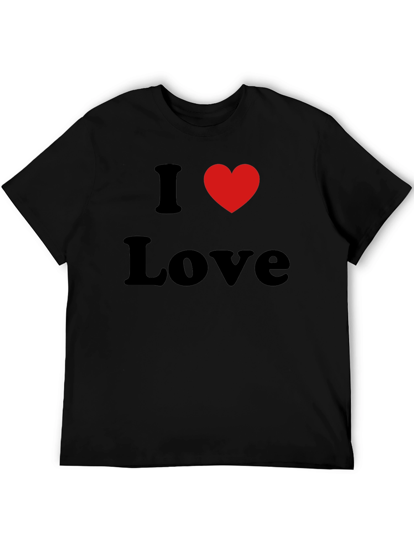I Heart Love Black T-Shirt