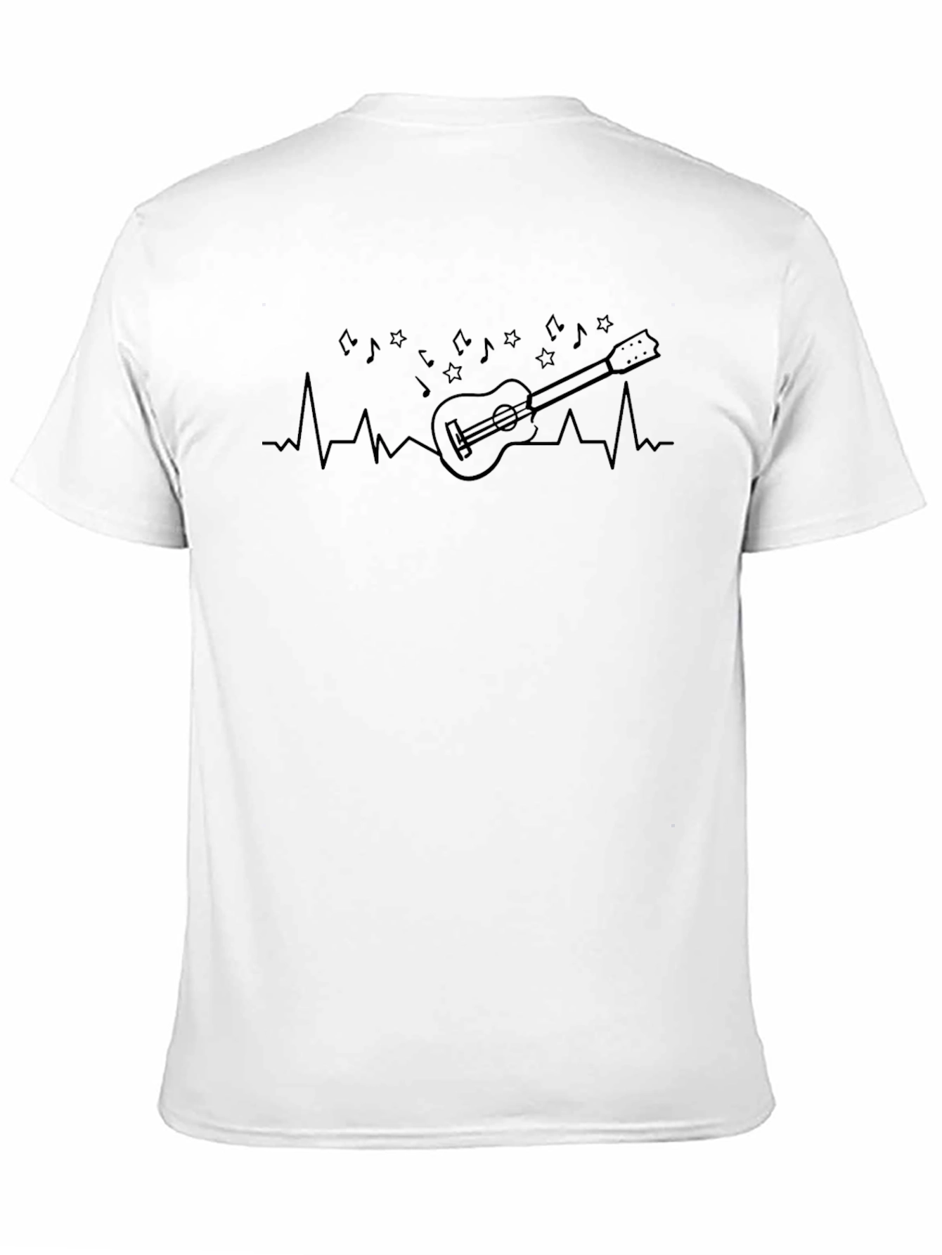 Musical Heartbeat Graphic Tee - Black