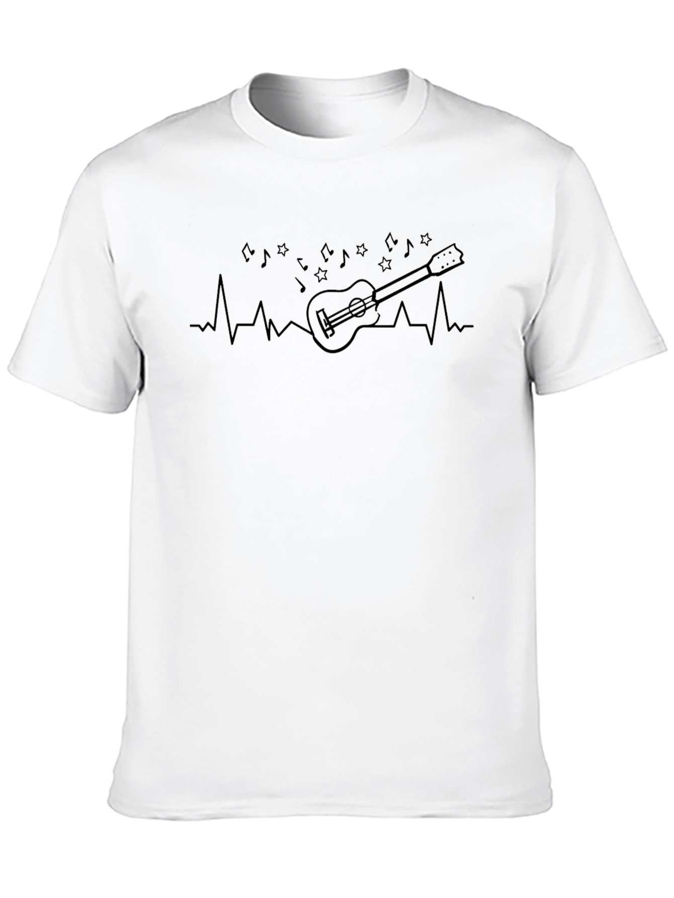 Musical Heartbeat Graphic Tee - Black