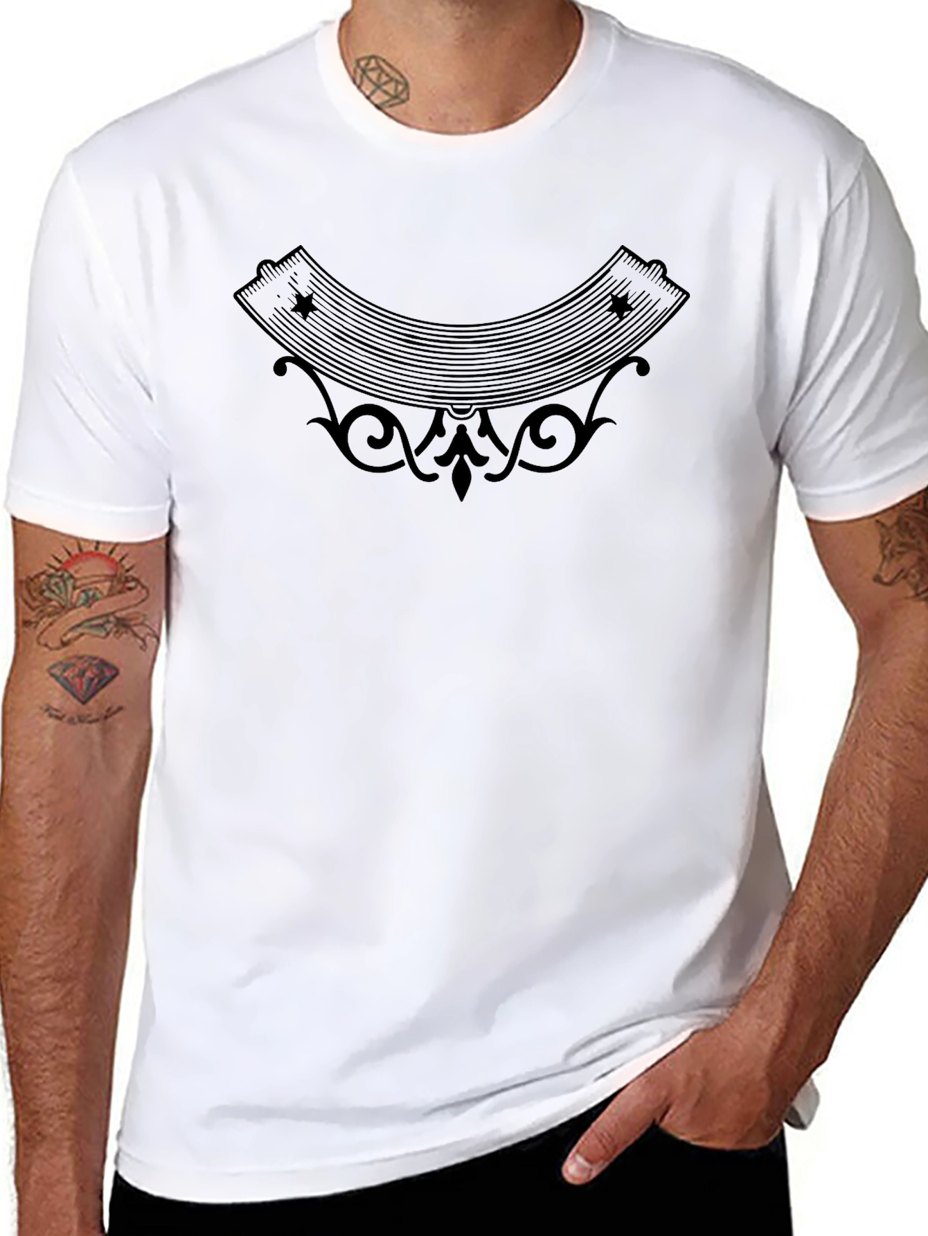 Stylish Black Graphic Tee for Men