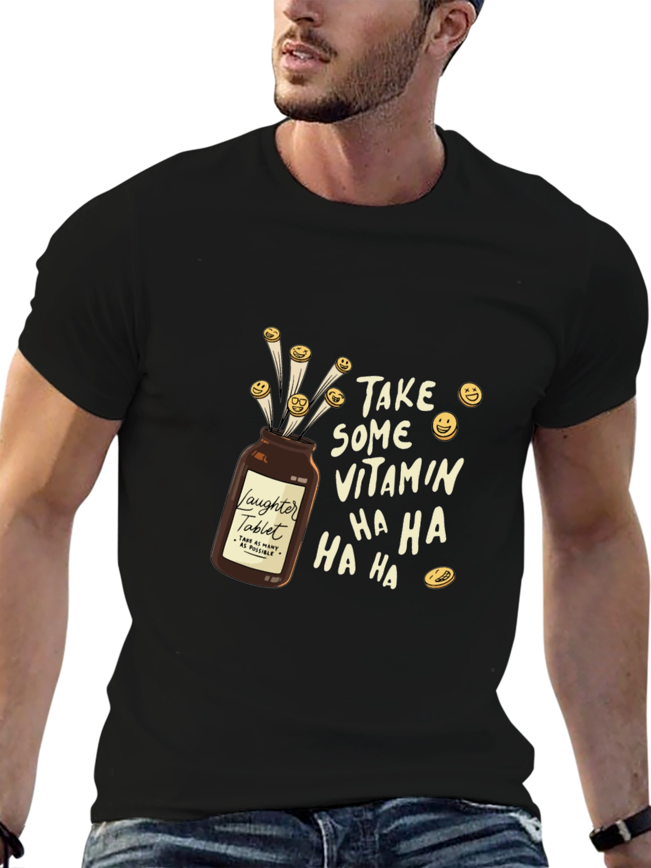 Laughter Vitamin T-Shirt - Funny Graphic Tee